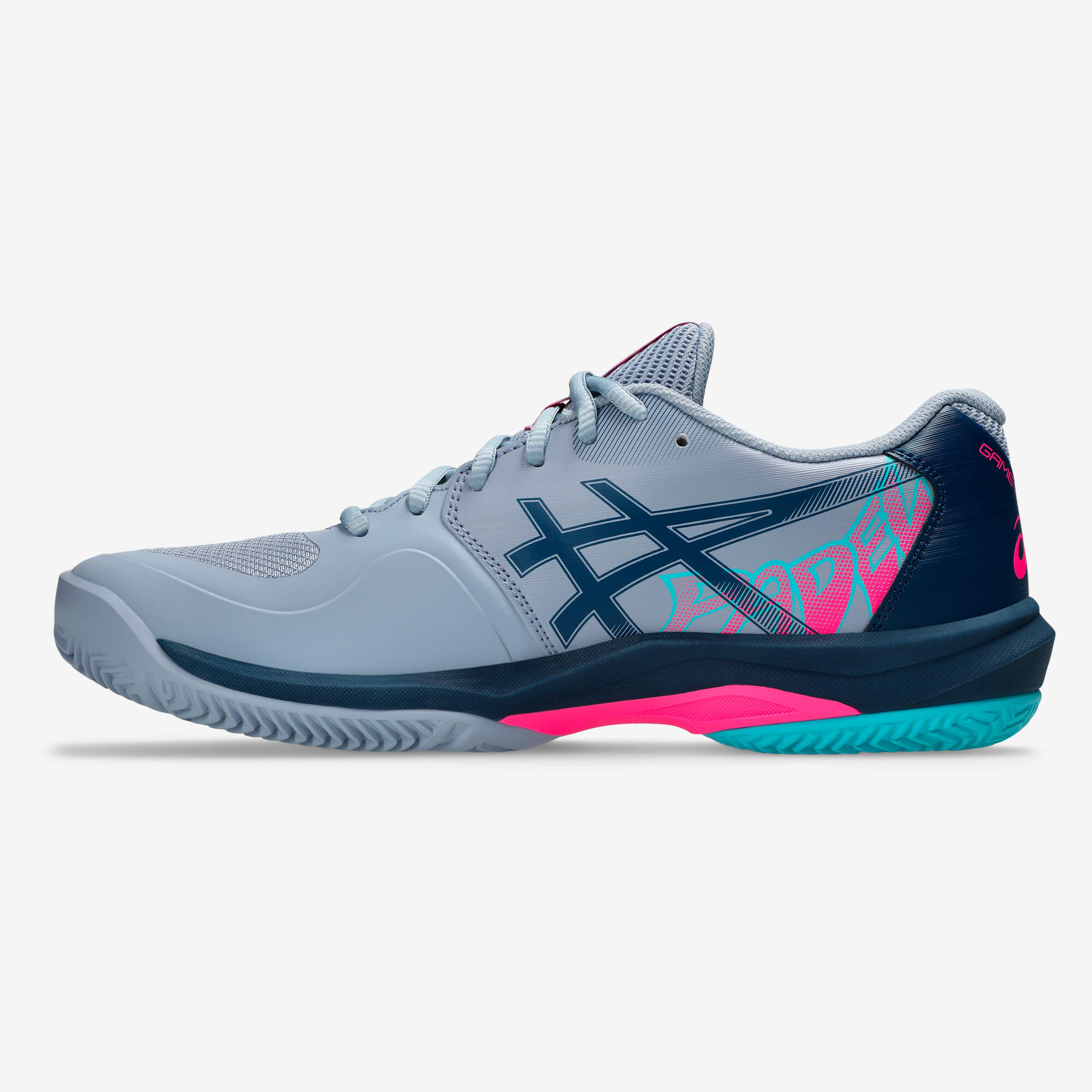 Padelschoenen voor heren Game FF grijs/blauw/roze 2/7