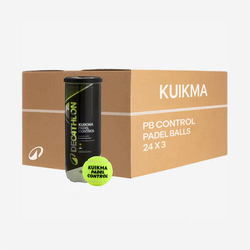 Carton 24 tubes de 3 balles de padel pressurisées- Kuikma Control