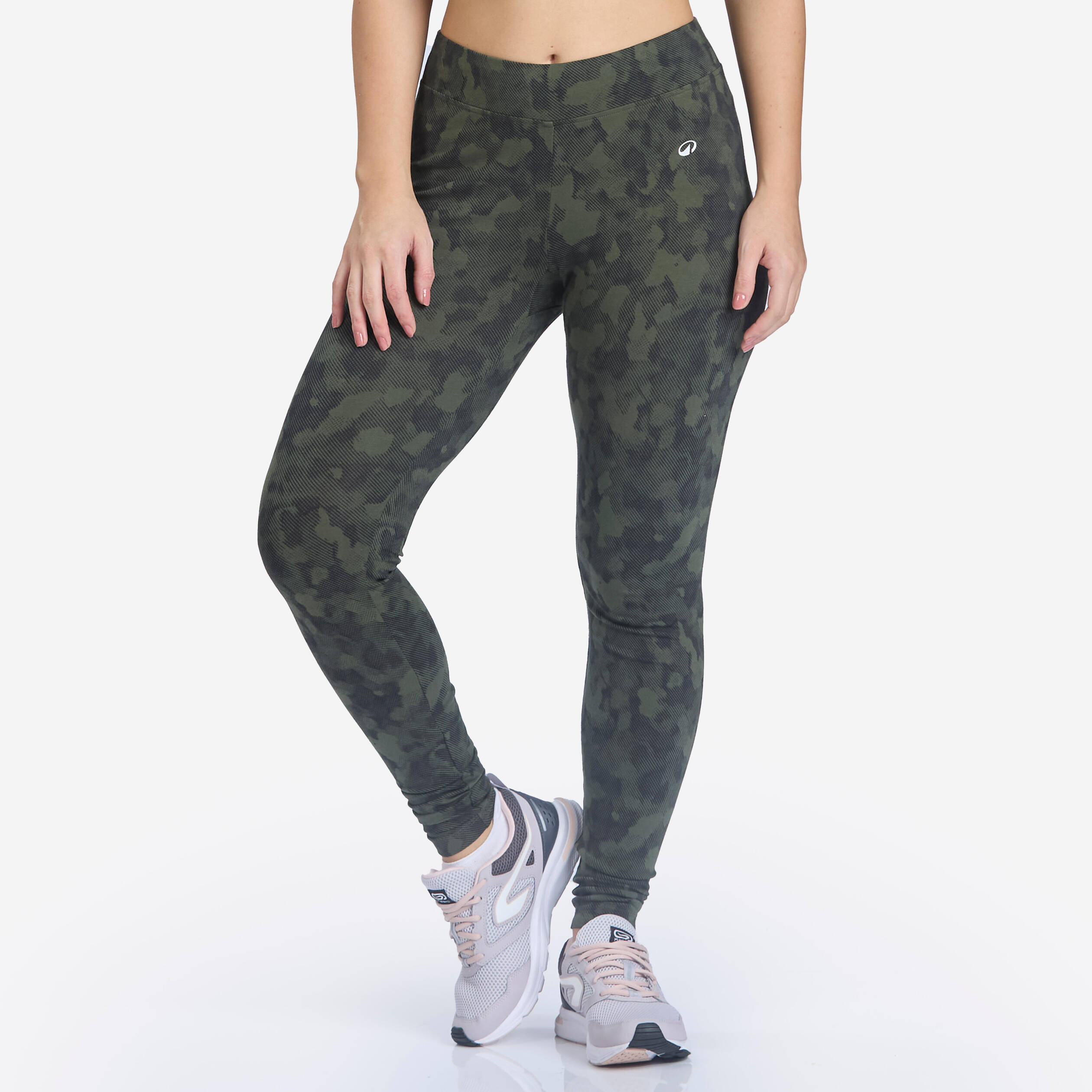 Women's Cotton Fitness Leggings  500 - Green