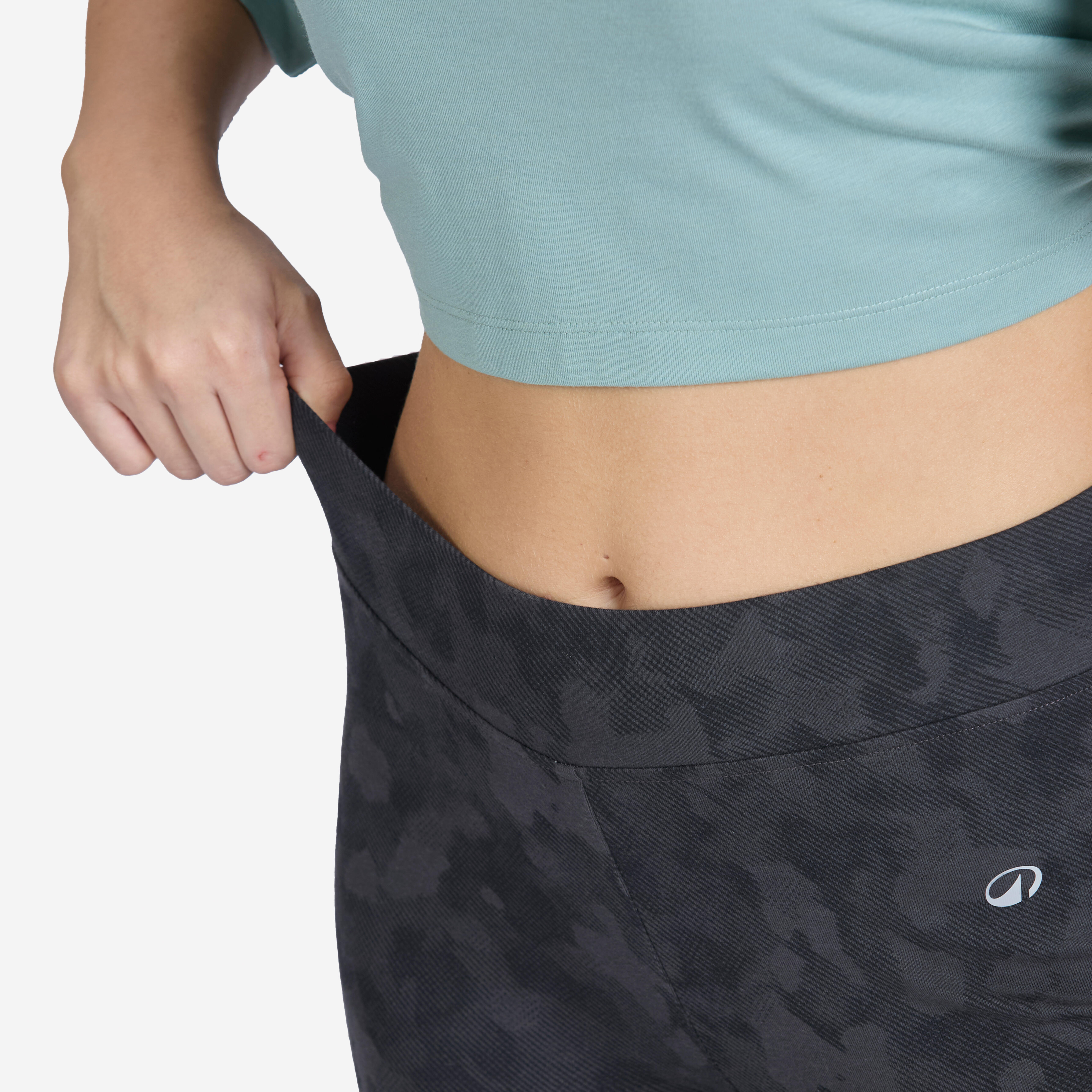 Women's Fitness Cotton Leggings 500 - Dark Grey