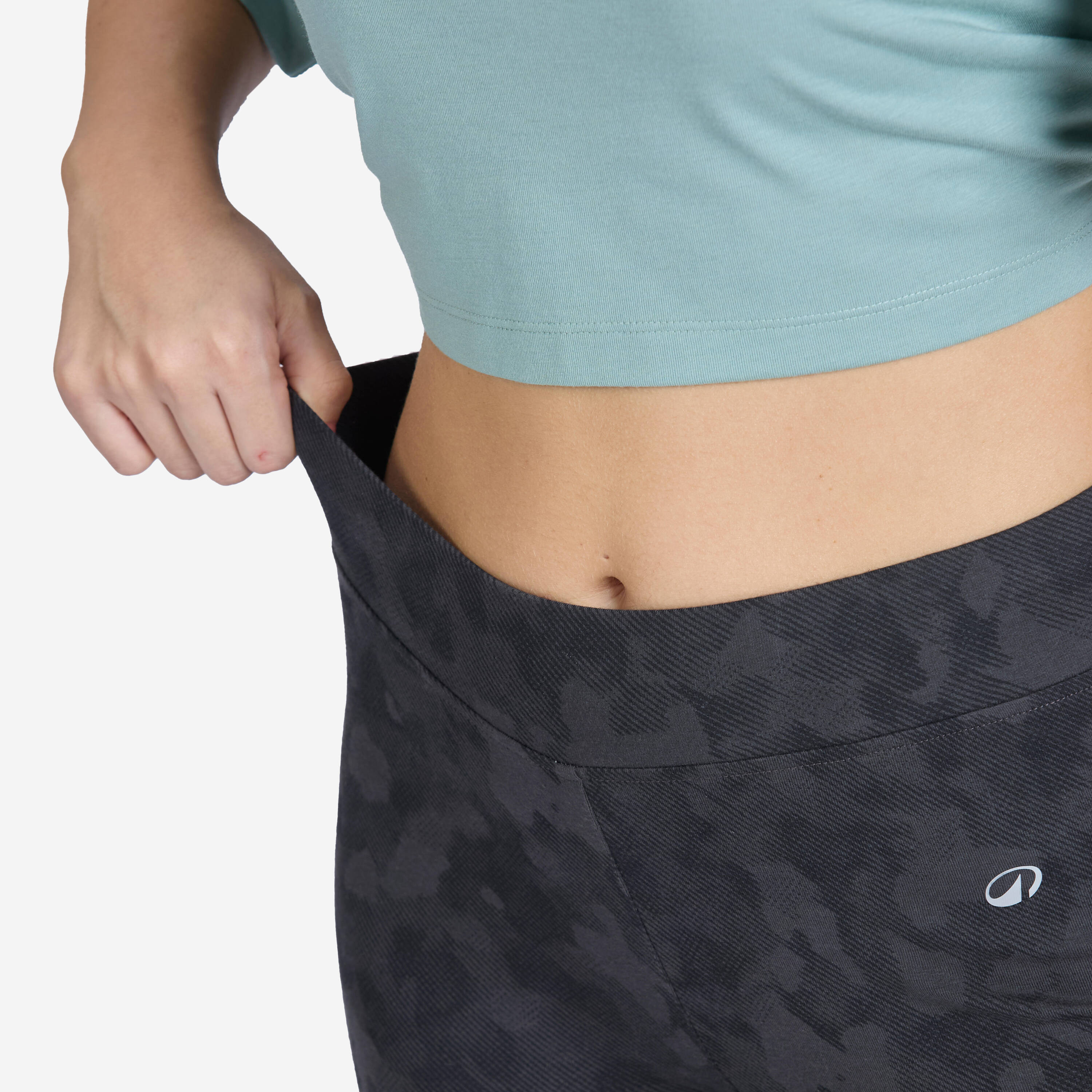 Women's Fitness Cotton Leggings 500 - Dark Grey -  3