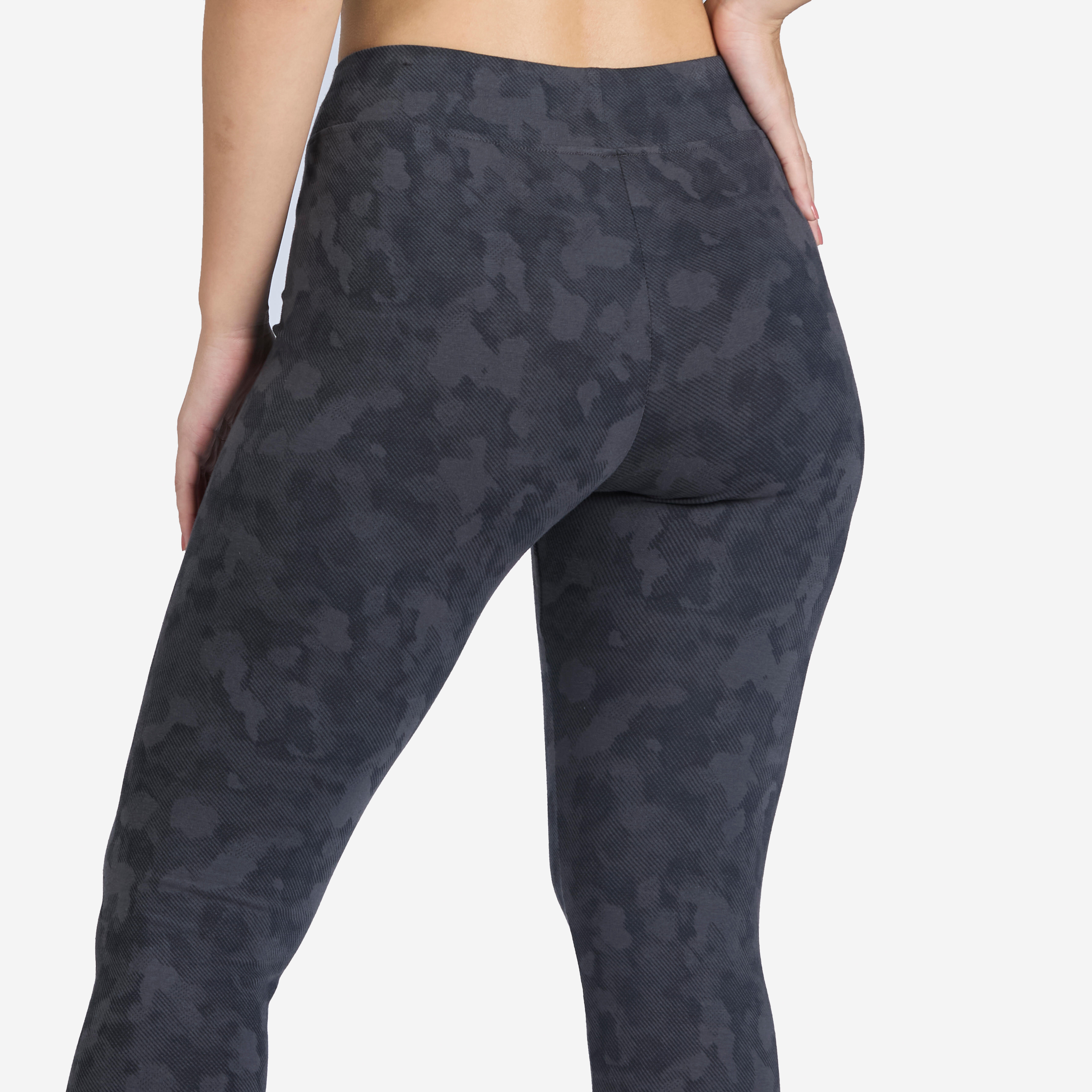 Women's Fitness Cotton Leggings 500 - Dark Grey