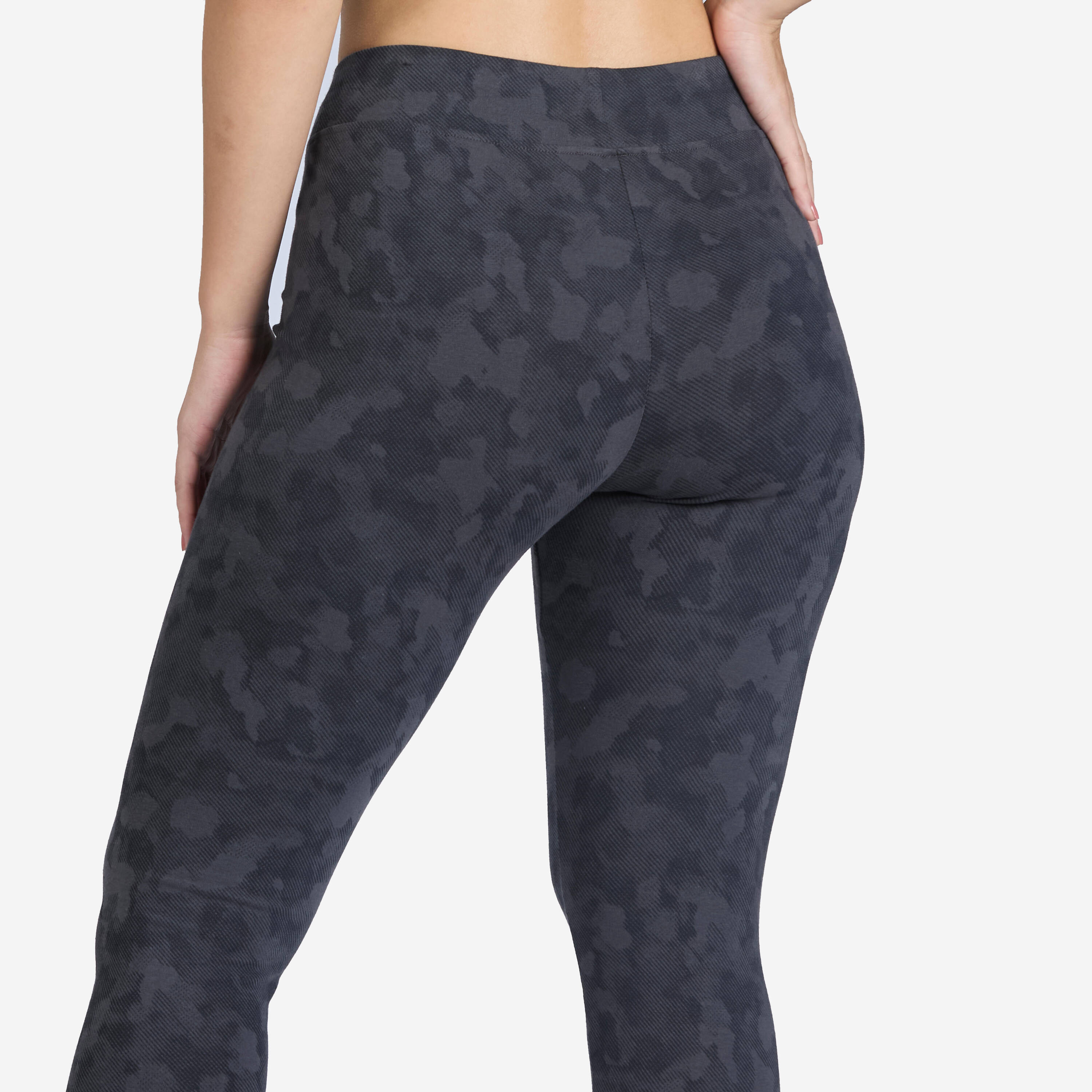 Women's Fitness Cotton Leggings 500 - Dark Grey -  4