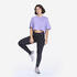 Women's Cotton Fitness Leggings 500 - Black