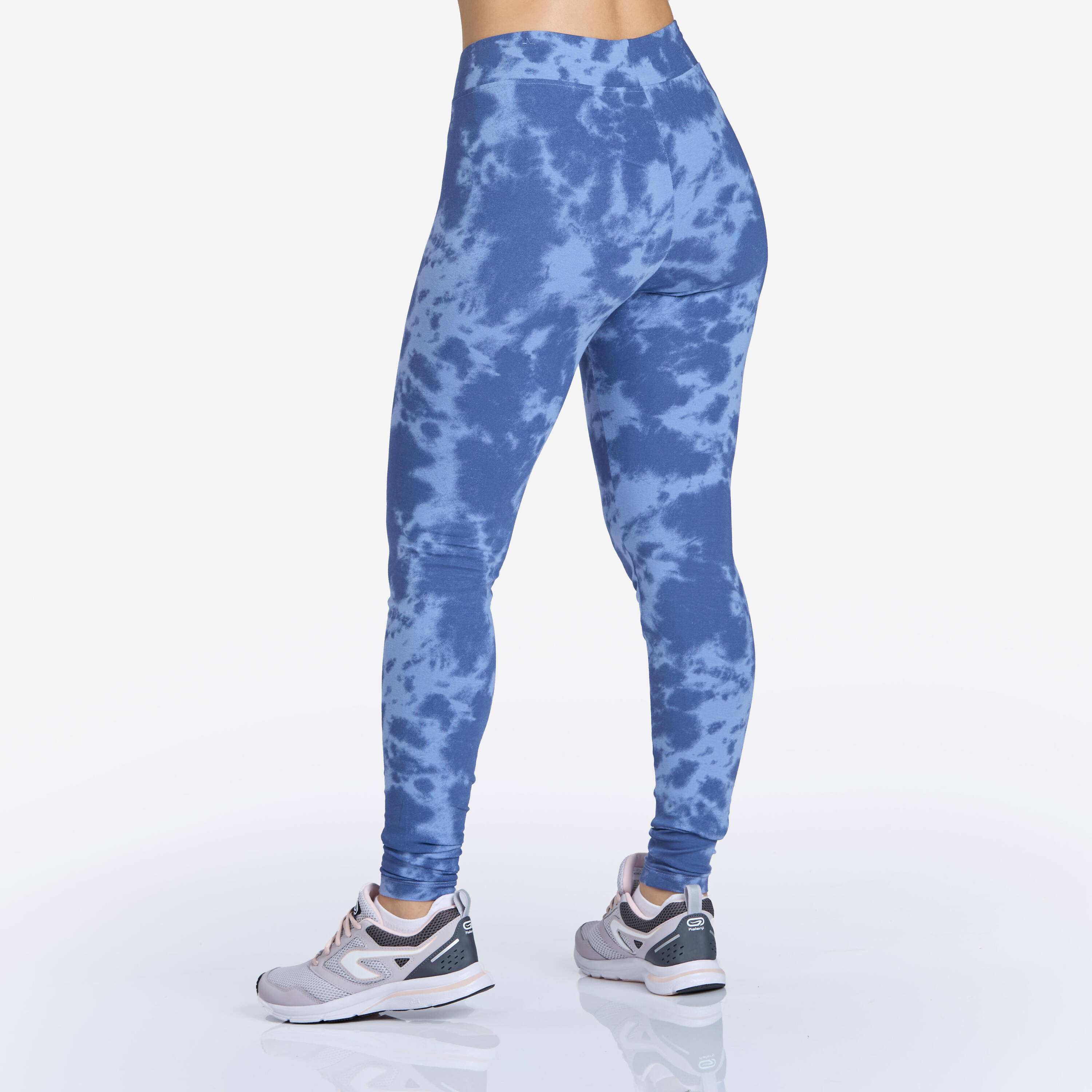 Women's Cotton Fitness Leggings - Blue -  4
