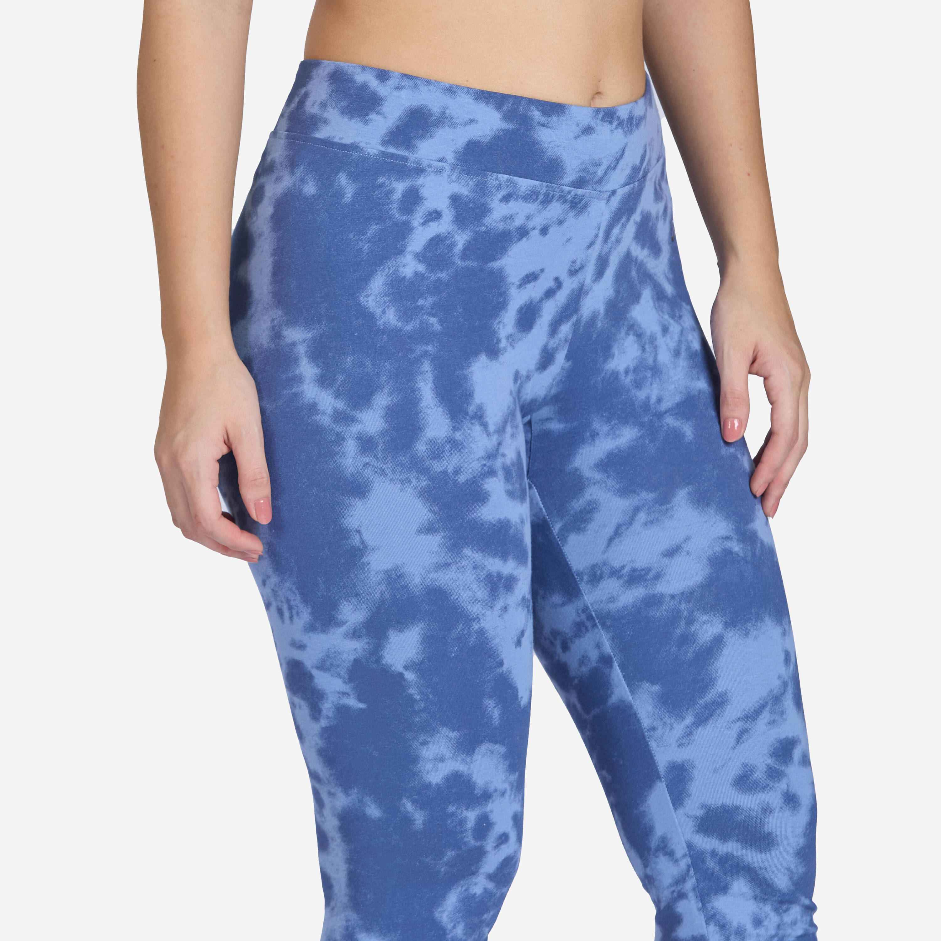 Women's Cotton Fitness Leggings - Blue -  3