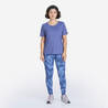 Women's Cotton Fitness Leggings - Blue
