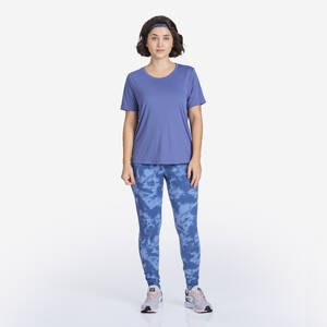 Women's Cotton Fitness Leggings - Blue