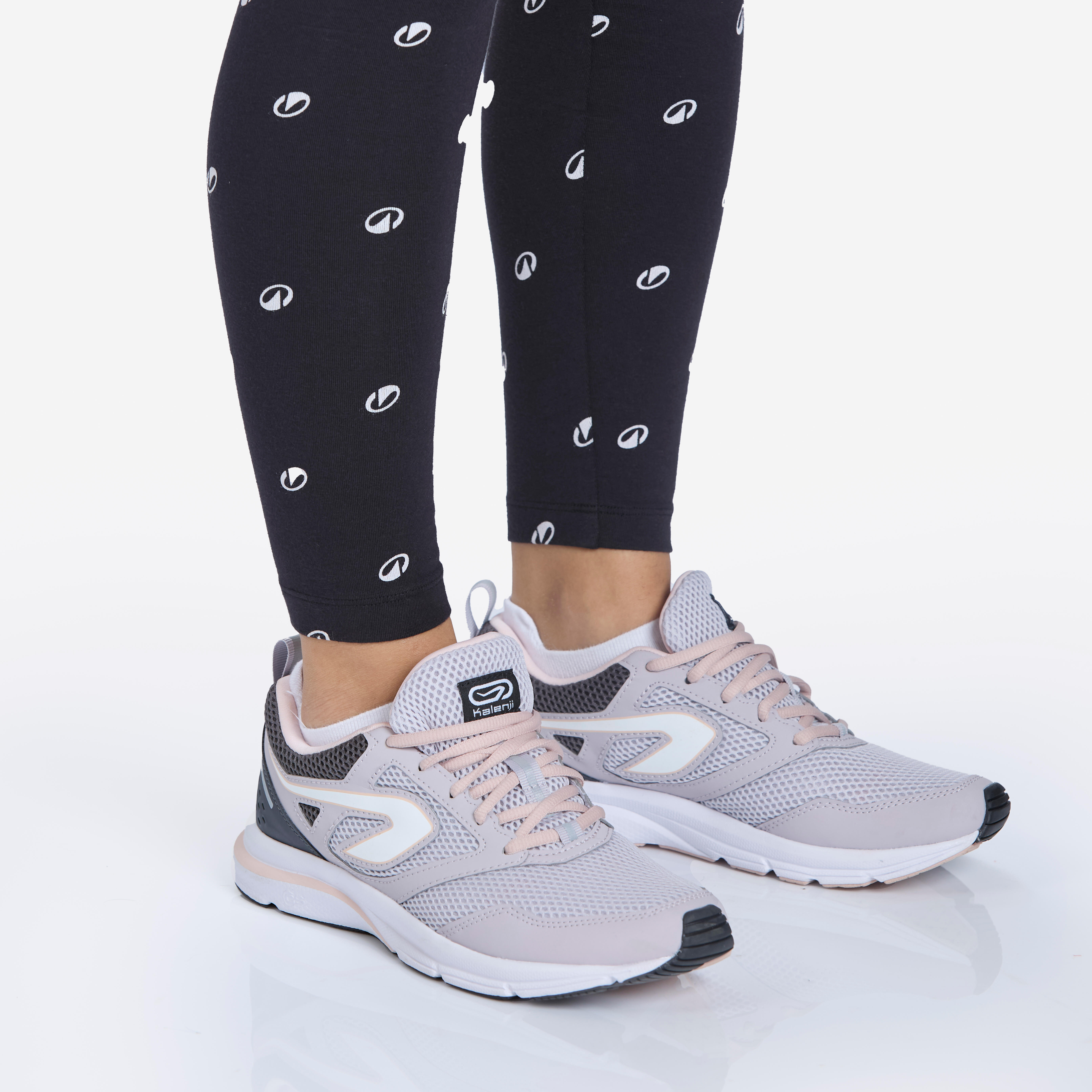 Women's Cotton Fitness Leggings 500 - Black