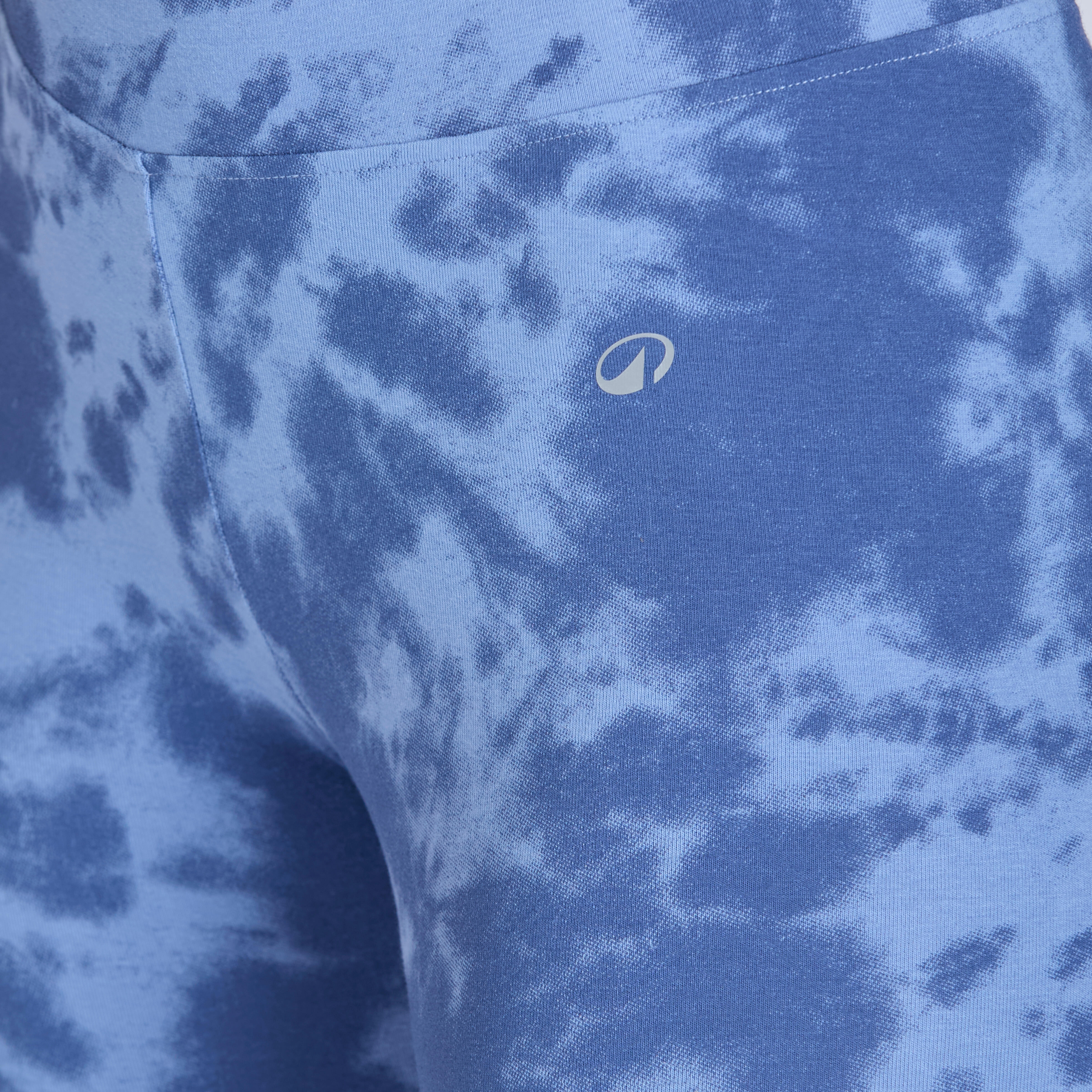 Women's Cotton Fitness Leggings - Blue