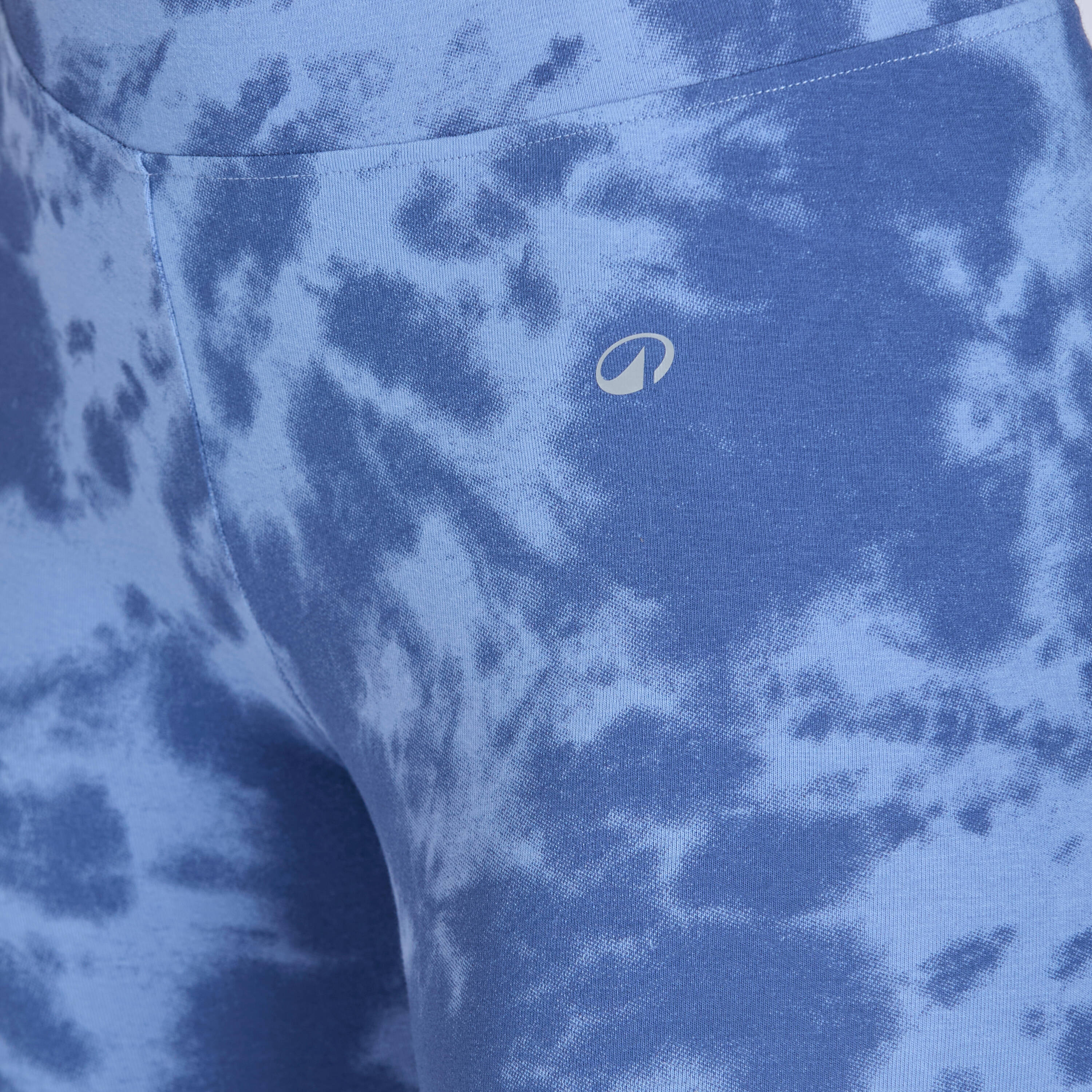 Women's Cotton Fitness Leggings - Blue -  5