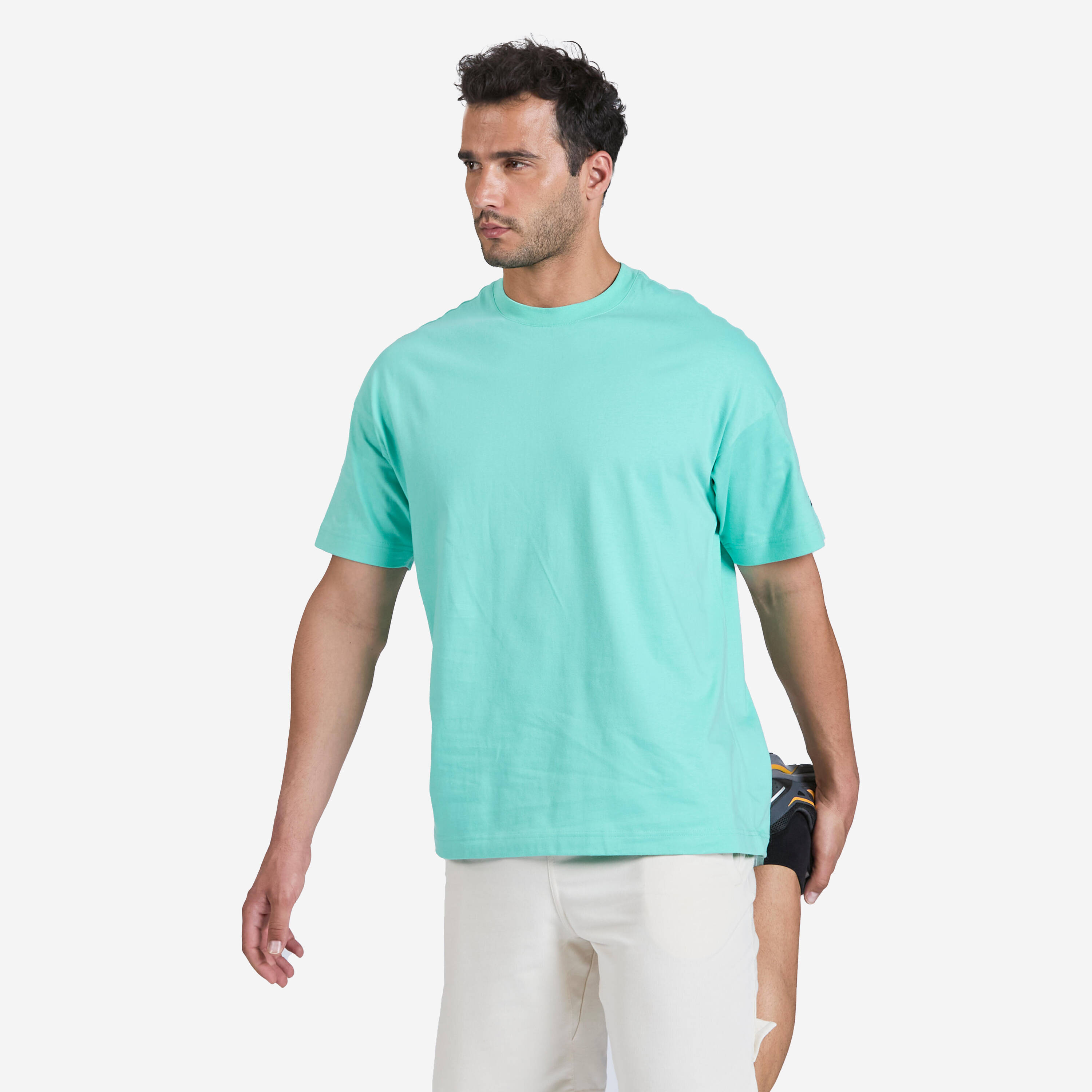 Men's Cotton Crew Neck T-Shirt 520 - Seafom Blue -  5