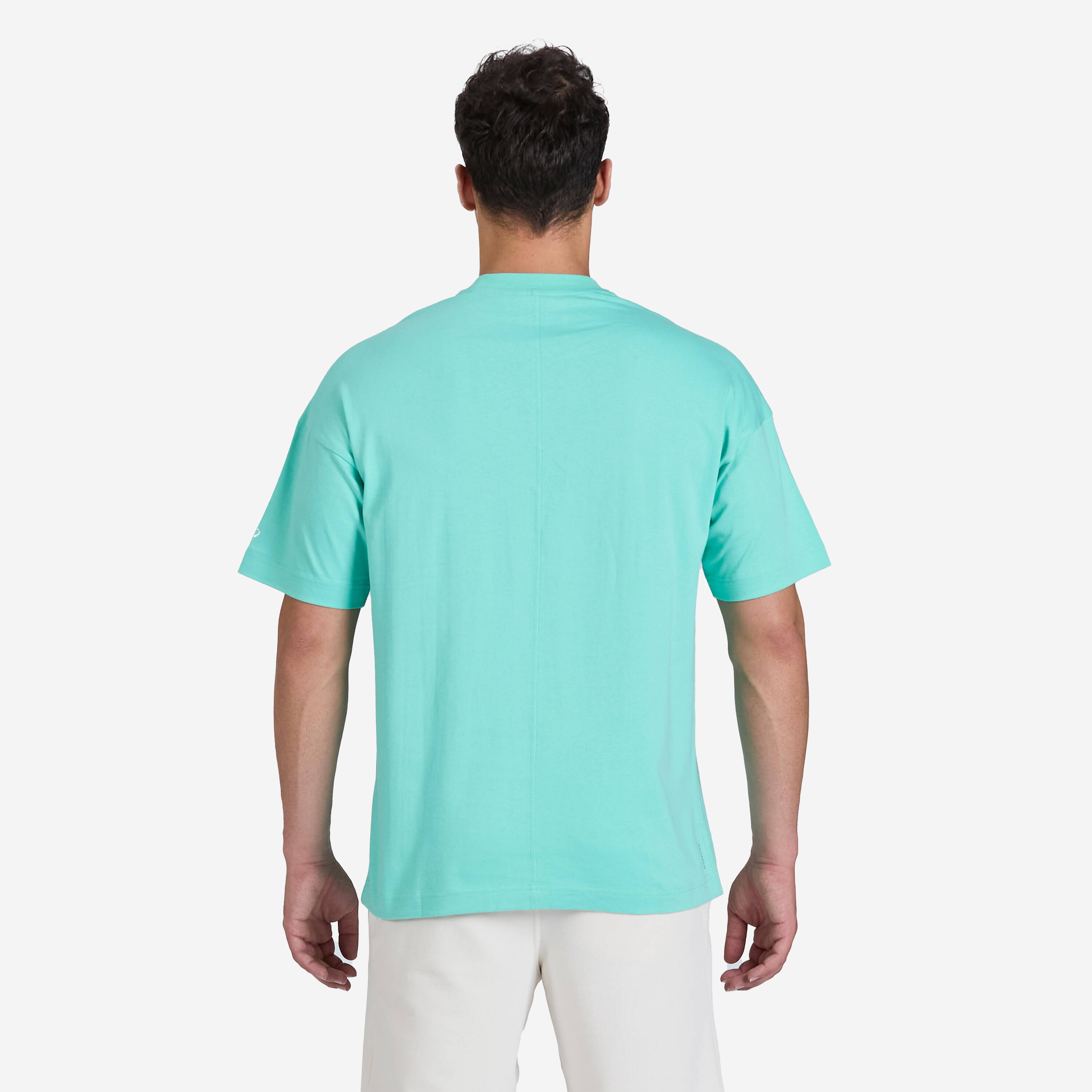 Men's Cotton Crew Neck T-Shirt 520 - Seafom Blue -  4