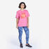Oversized Women's Graphic T-Shirt 520 - Lotus Pink