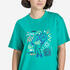Oversized Women's Graphic T-Shirt 520 - Emerald Blue