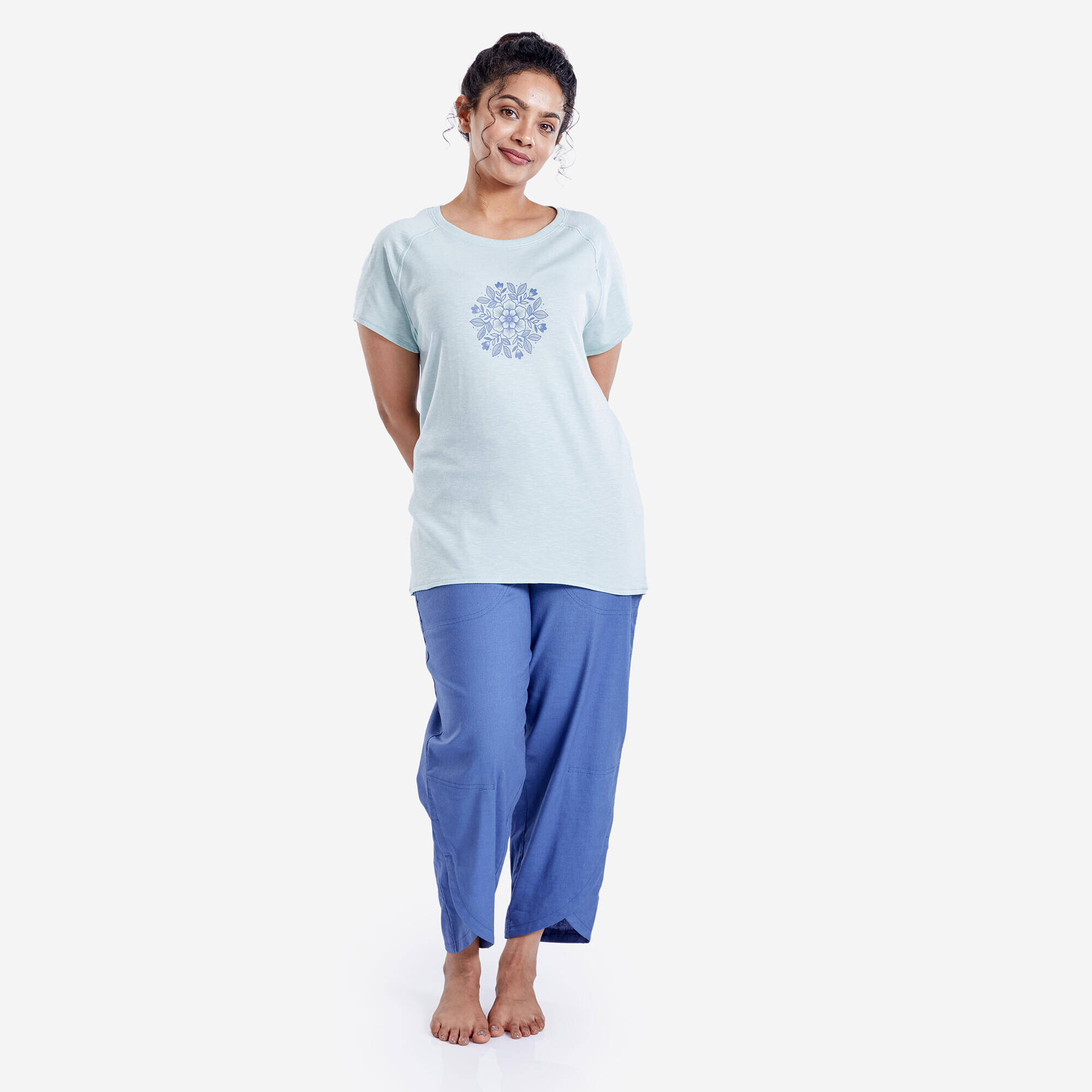 Soft Short-Sleeved T-Shirt 500 - Celadon Green -  1