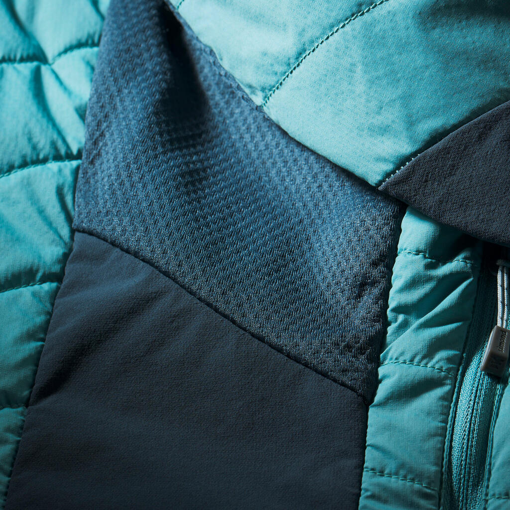 WOMEN'S HYBRID JACKET SPRINT SYNTHETIC & WOOL MOUNTAINEERING - BLUE GREY