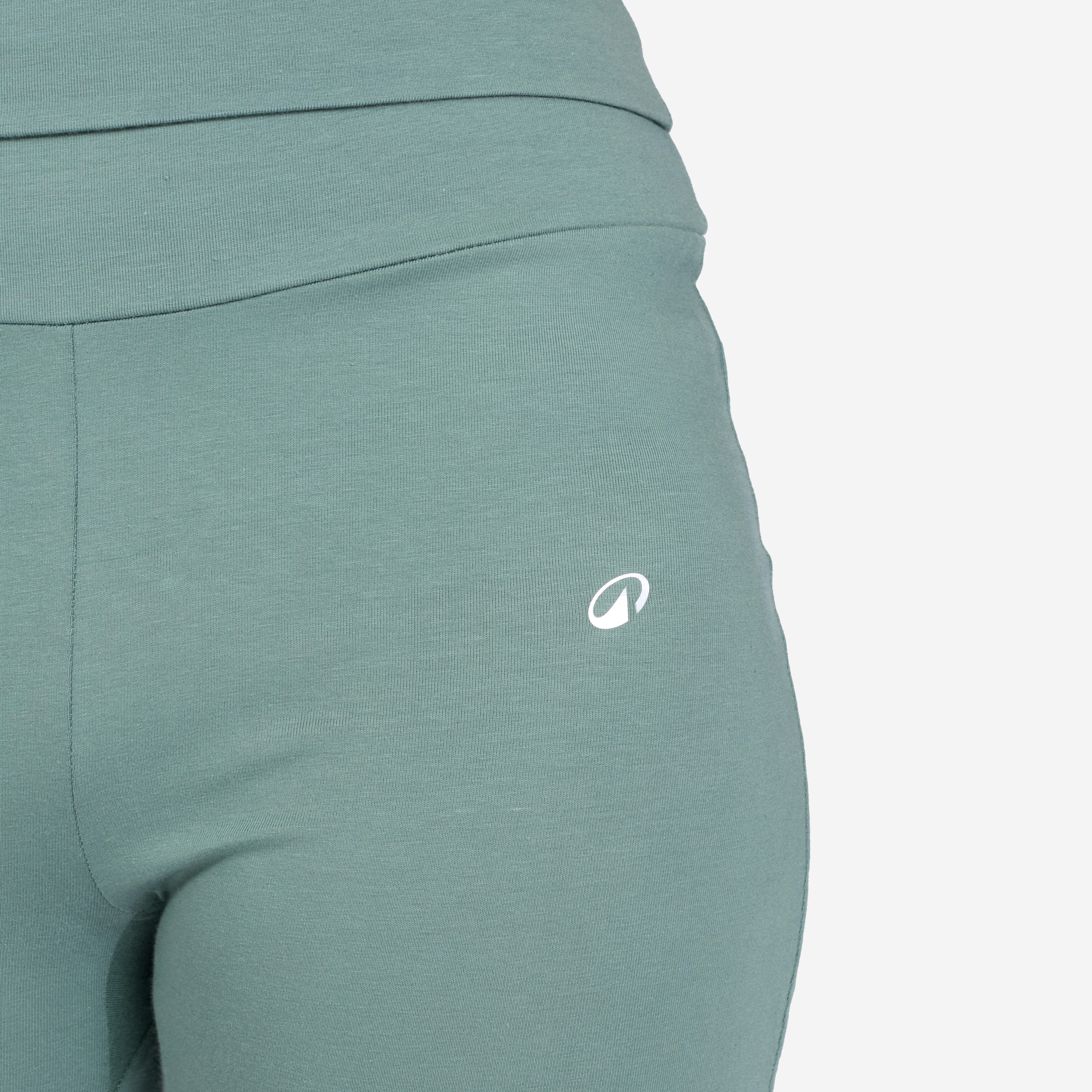 Women's Soft Yoga Shorts 500 - Eucalyptus Green