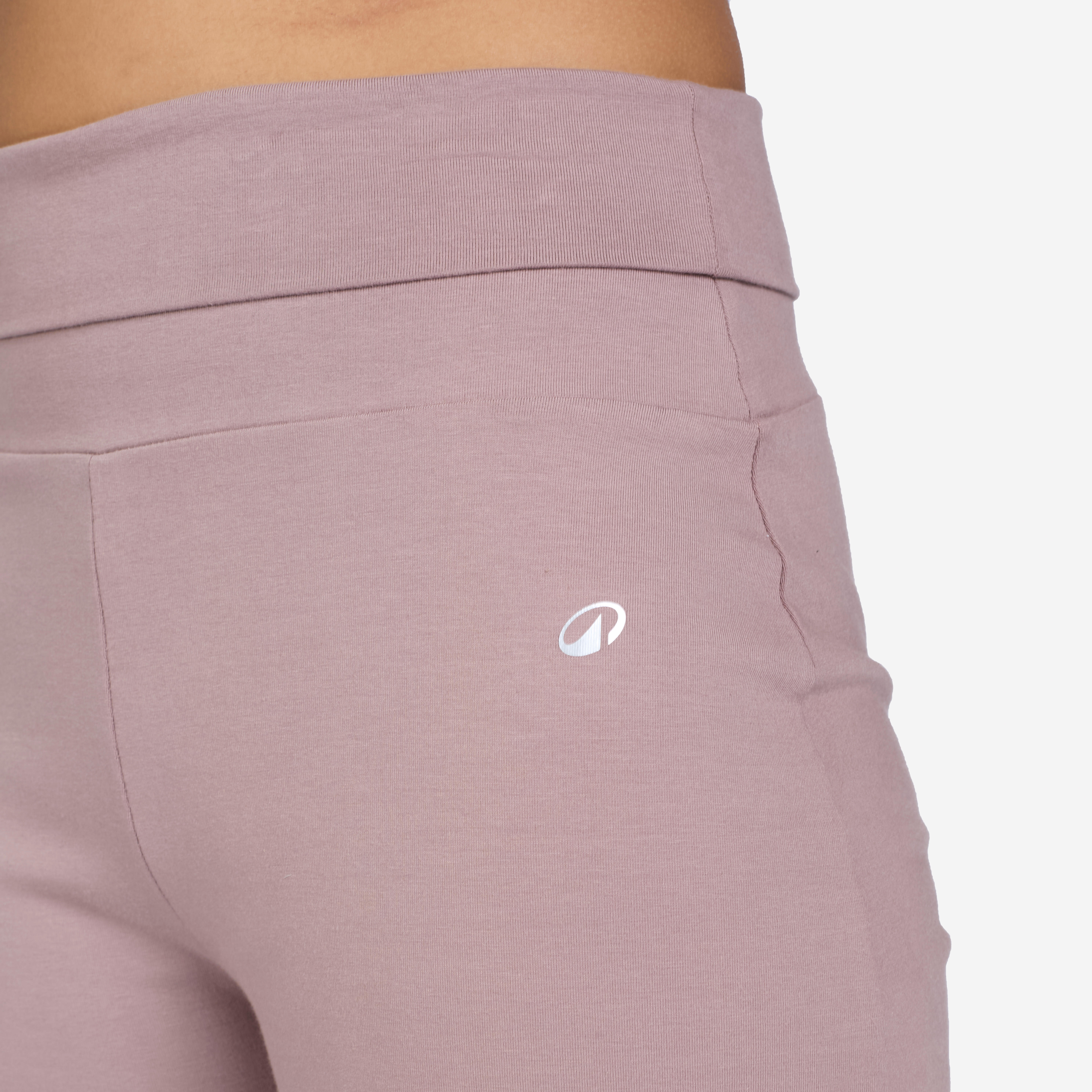 Women's High-Waisted Yoga Capri Pants 500 - Frozen Brown