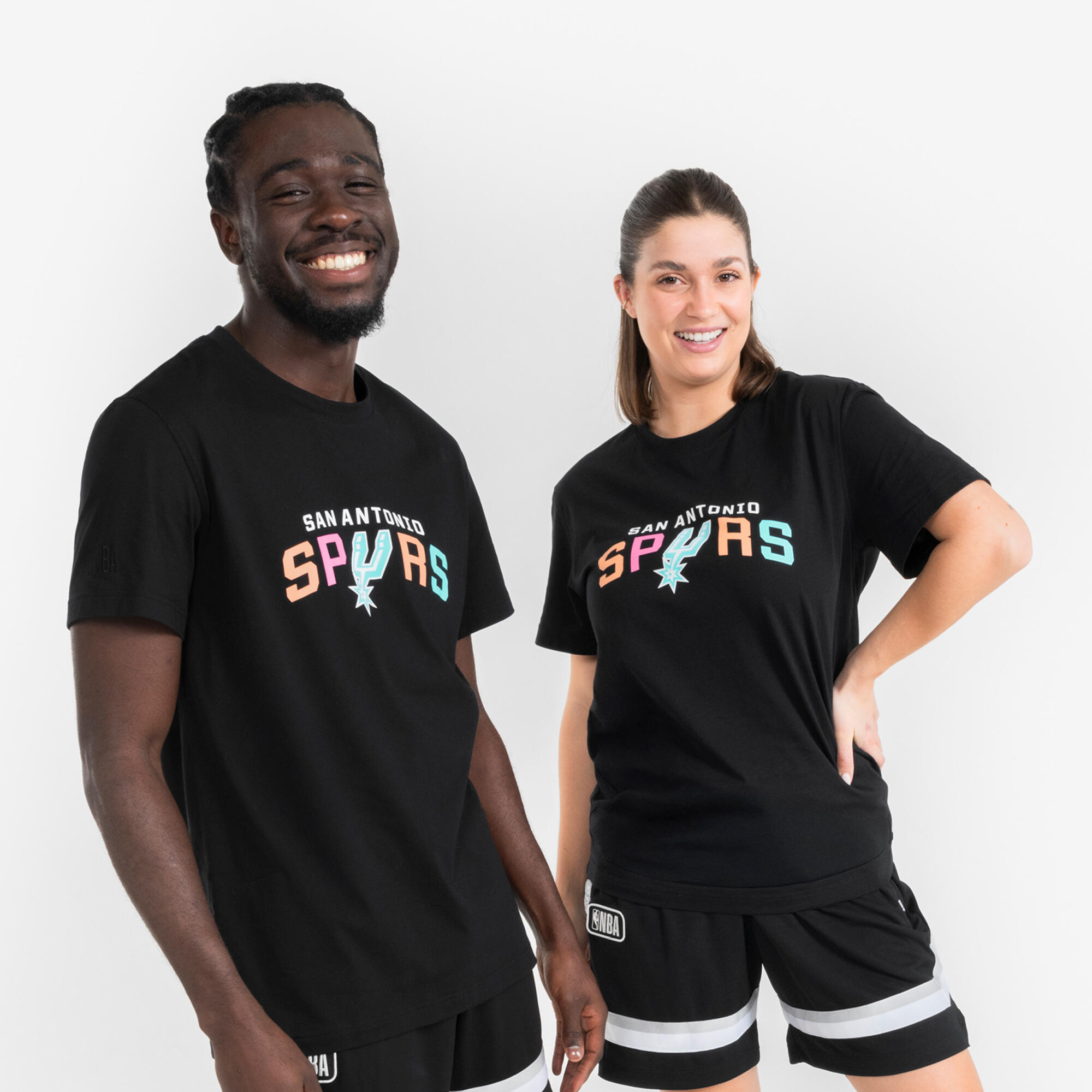 TARMAK Camiseta de baloncesto NBA San Antonio spurs hombre/mujer -  TS 900 AD negro