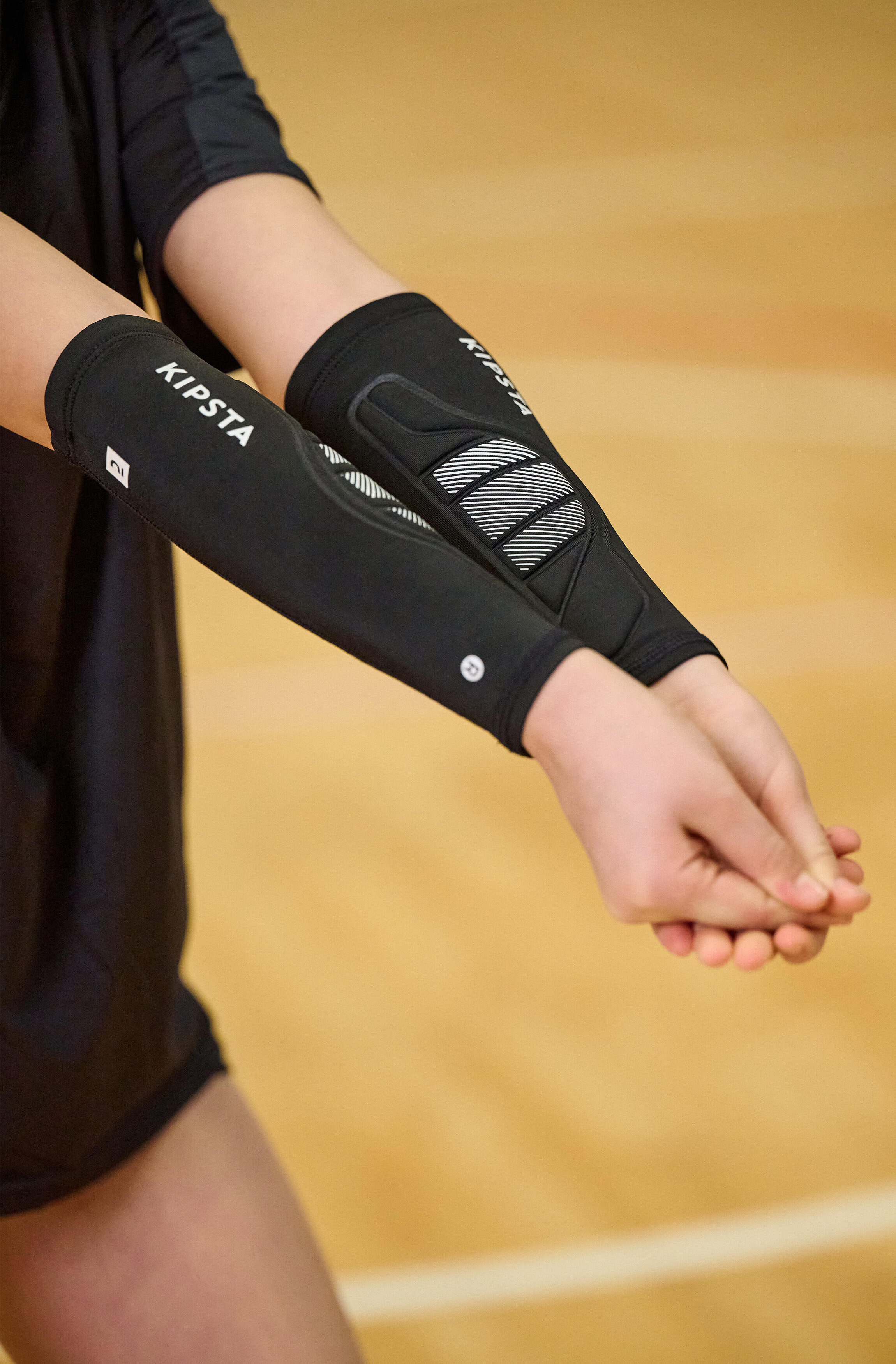 Manchons de volley-ball - vap100 noirs et blancs - KIPSTA