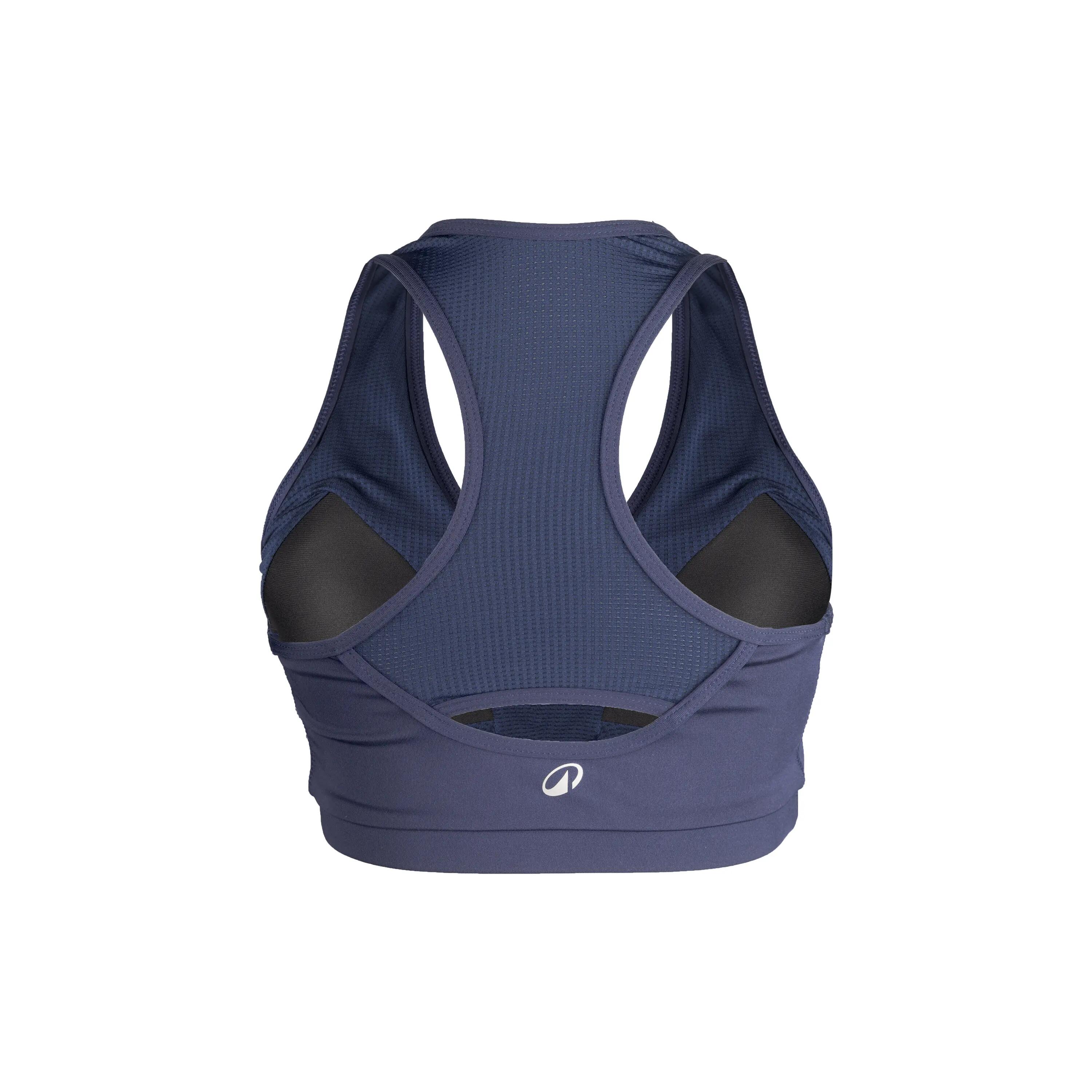 SOSTÉN PETO DEPORTIVO MUJER COPAS SUJECIÓN MEDIA AZUL OSCURO 3/3