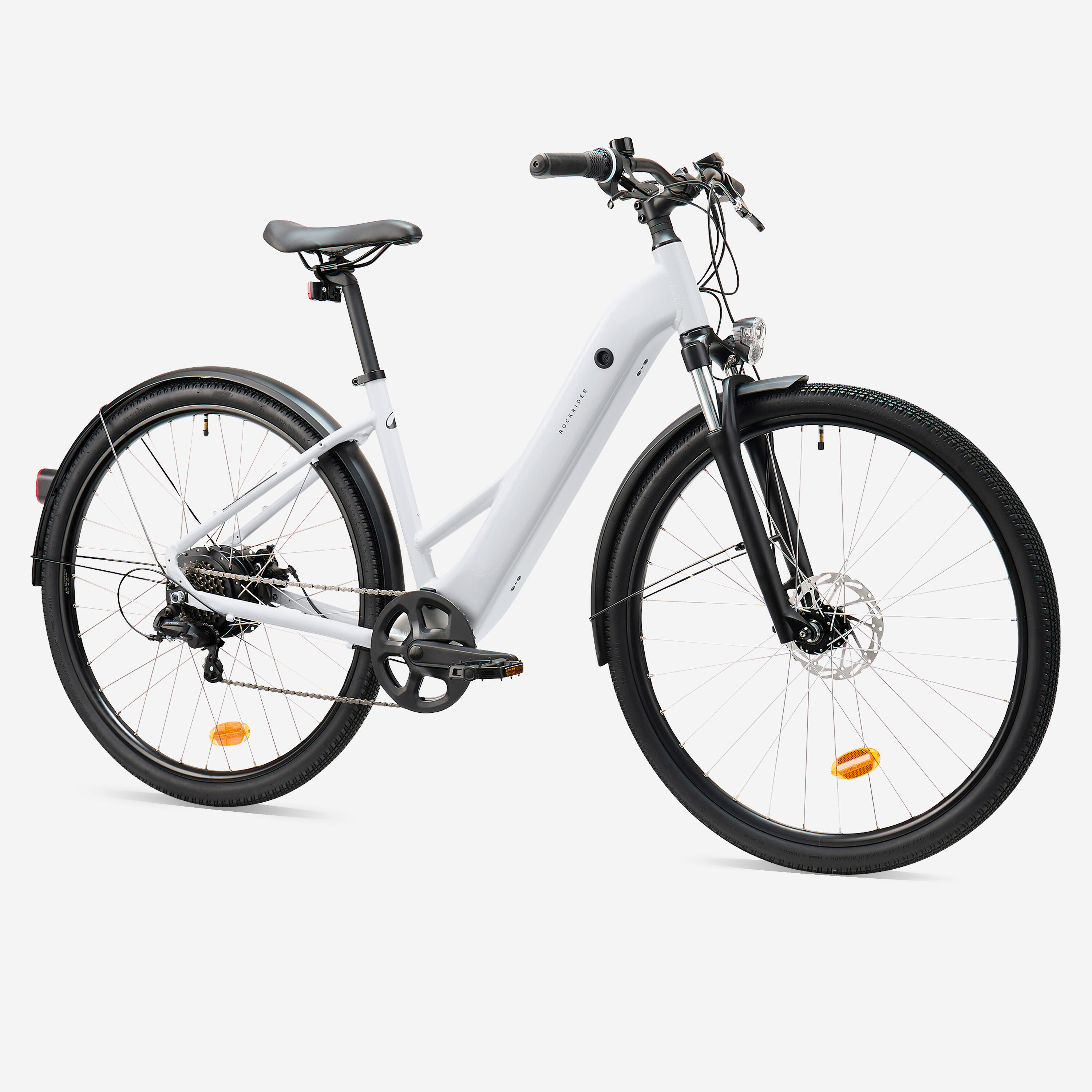 ROCKRIDER Trekingový elektrobicykel E-ACTV 100 sivý L-XL · záber 4