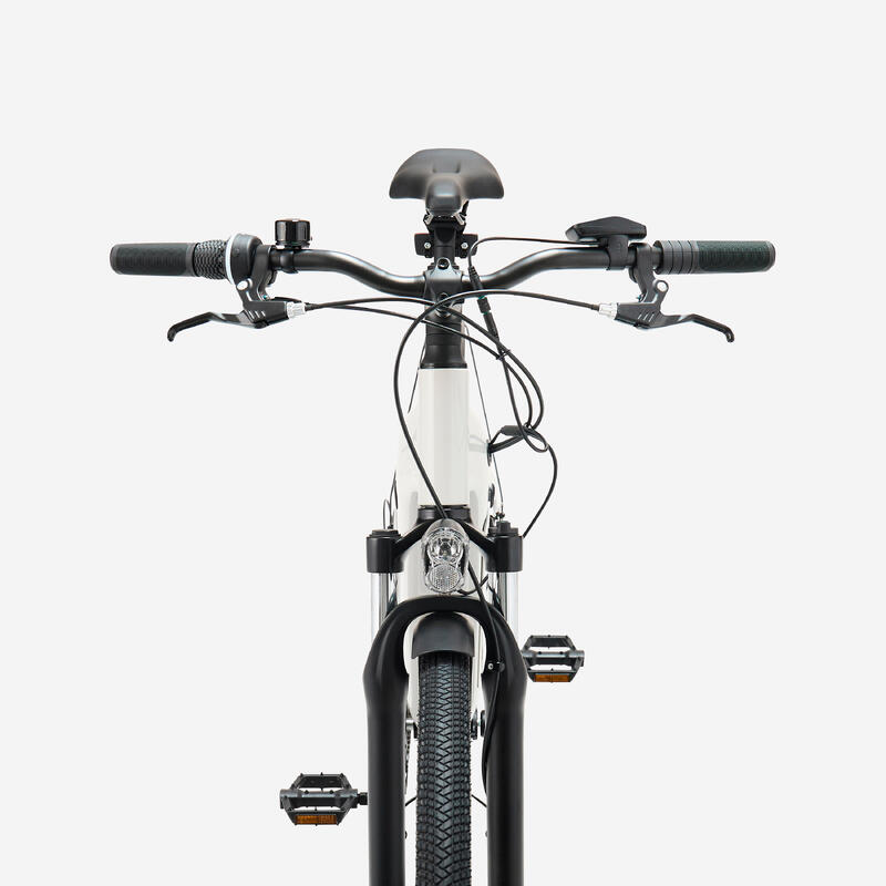 Vélo tout chemin électrique cadre bas, e-actv 100 gris perle
