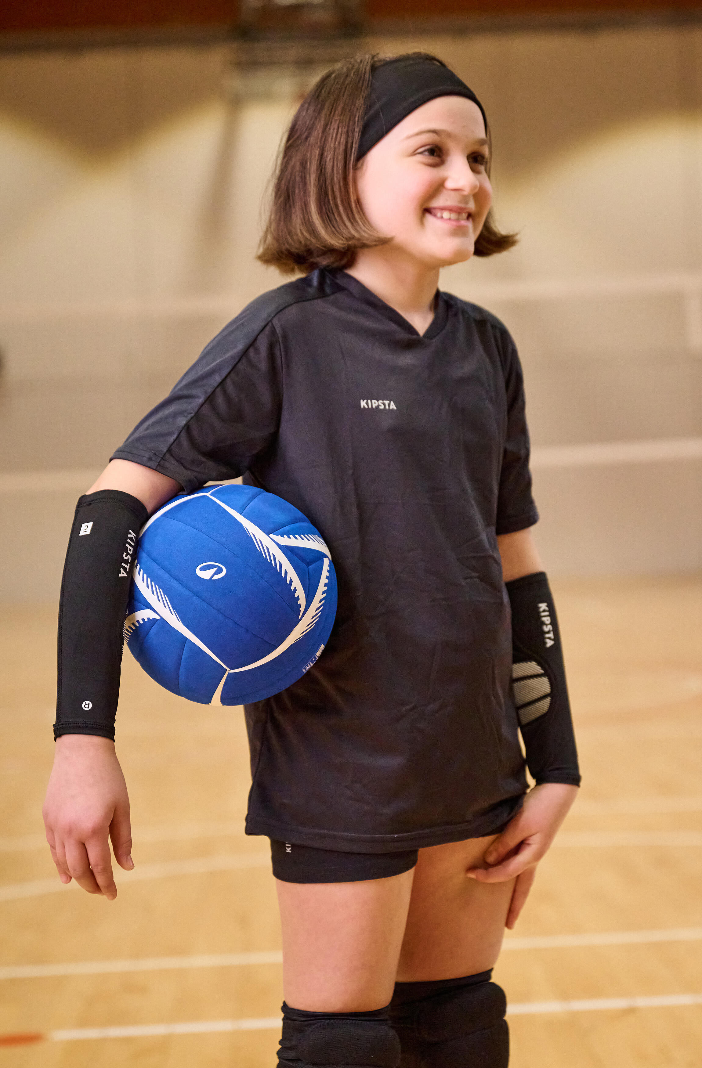 Manchons de volley-ball - vap100 noirs et blancs - KIPSTA