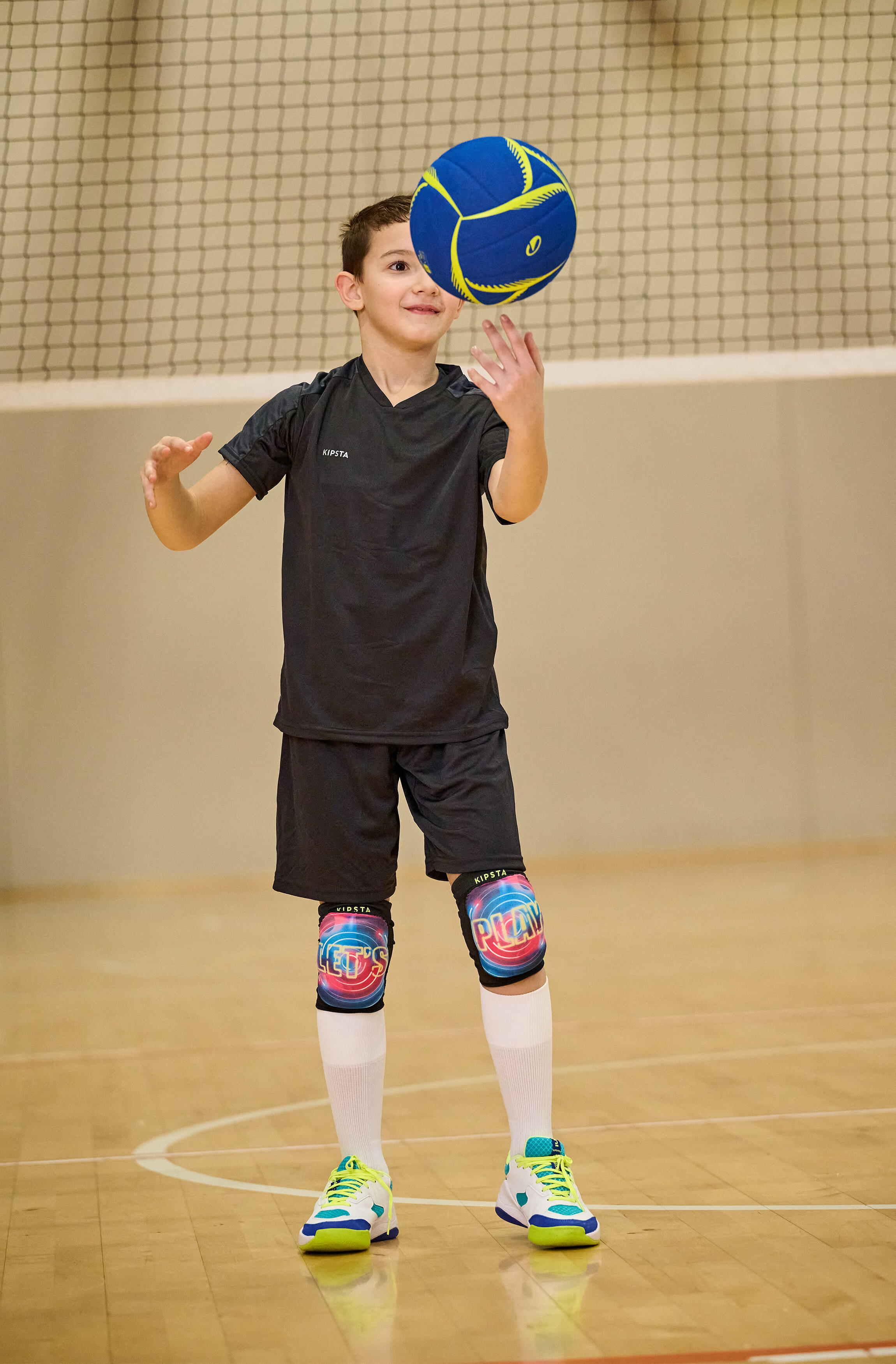 Chaussures de volley-ball vs100 confort à lacets blanche/blue et vert. 7/7