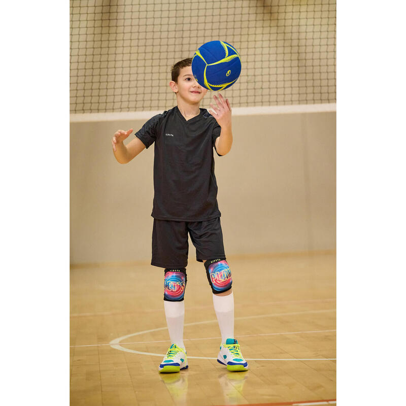 Çocuk Voleybol Ayakkabısı - Beyaz / Mavi / Yeşil - VS100 Confort