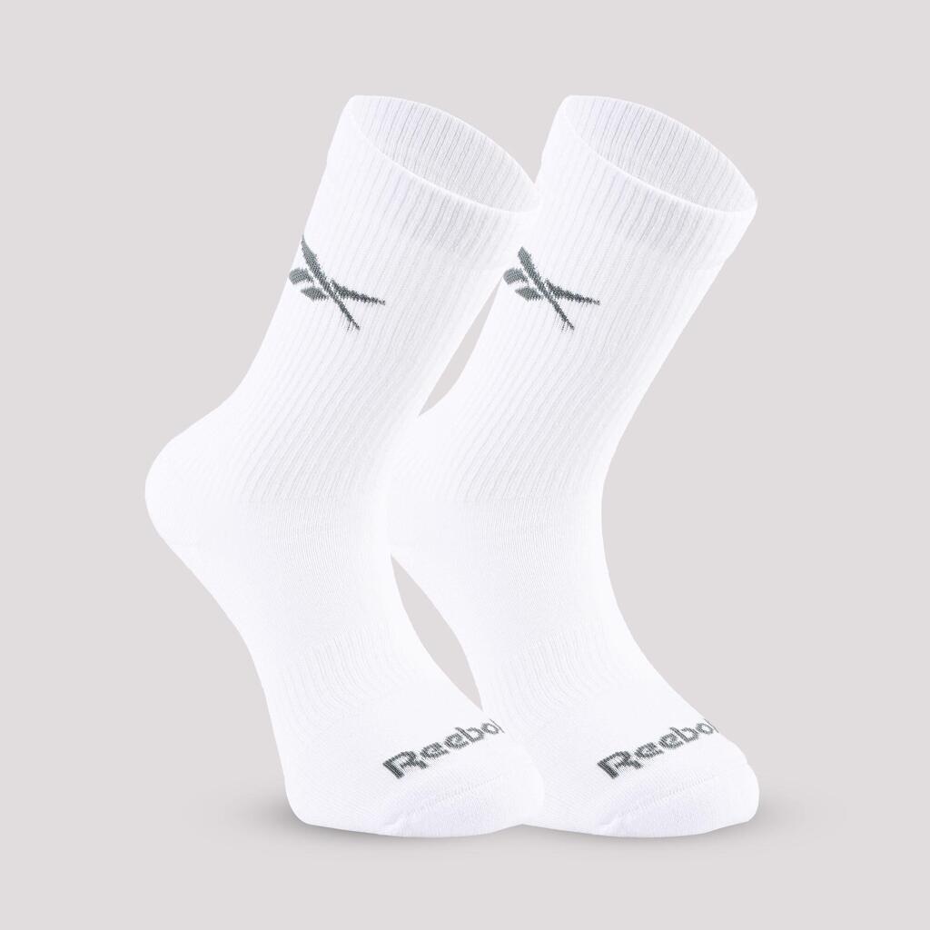 Mid-Calf Fitness Socks Tri-Pack - Black