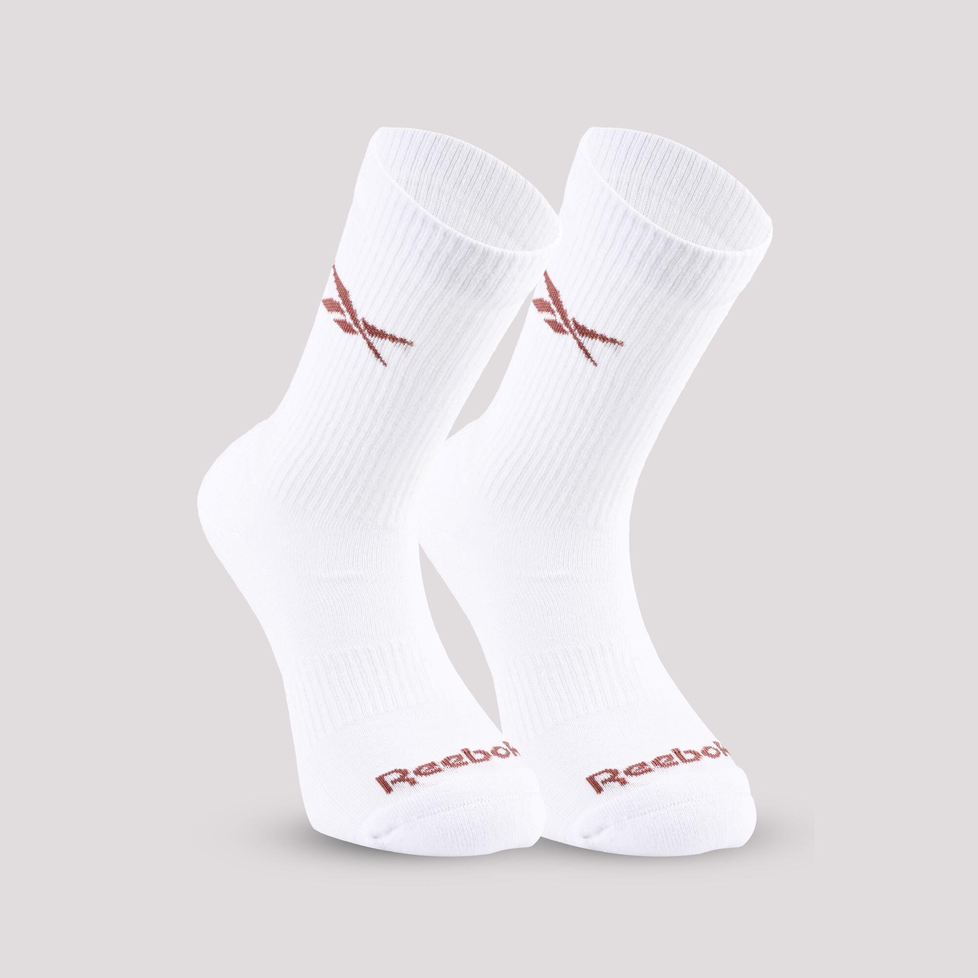 Mid-Calf Fitness Socks Tri-Pack - White 4/9