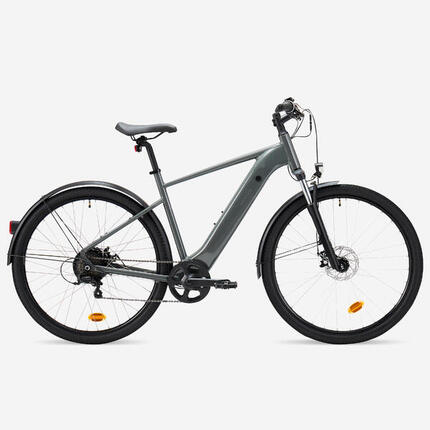 Vélo tout chemin électrique cadre haut, e-actv 100 gris anthracite