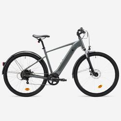 Vélo tout chemin électrique cadre haut, e-actv 100 gris anthracite