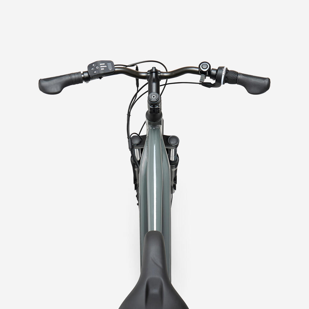 Vélo tout chemin électrique cadre haut, e-actv 100 gris anthracite
