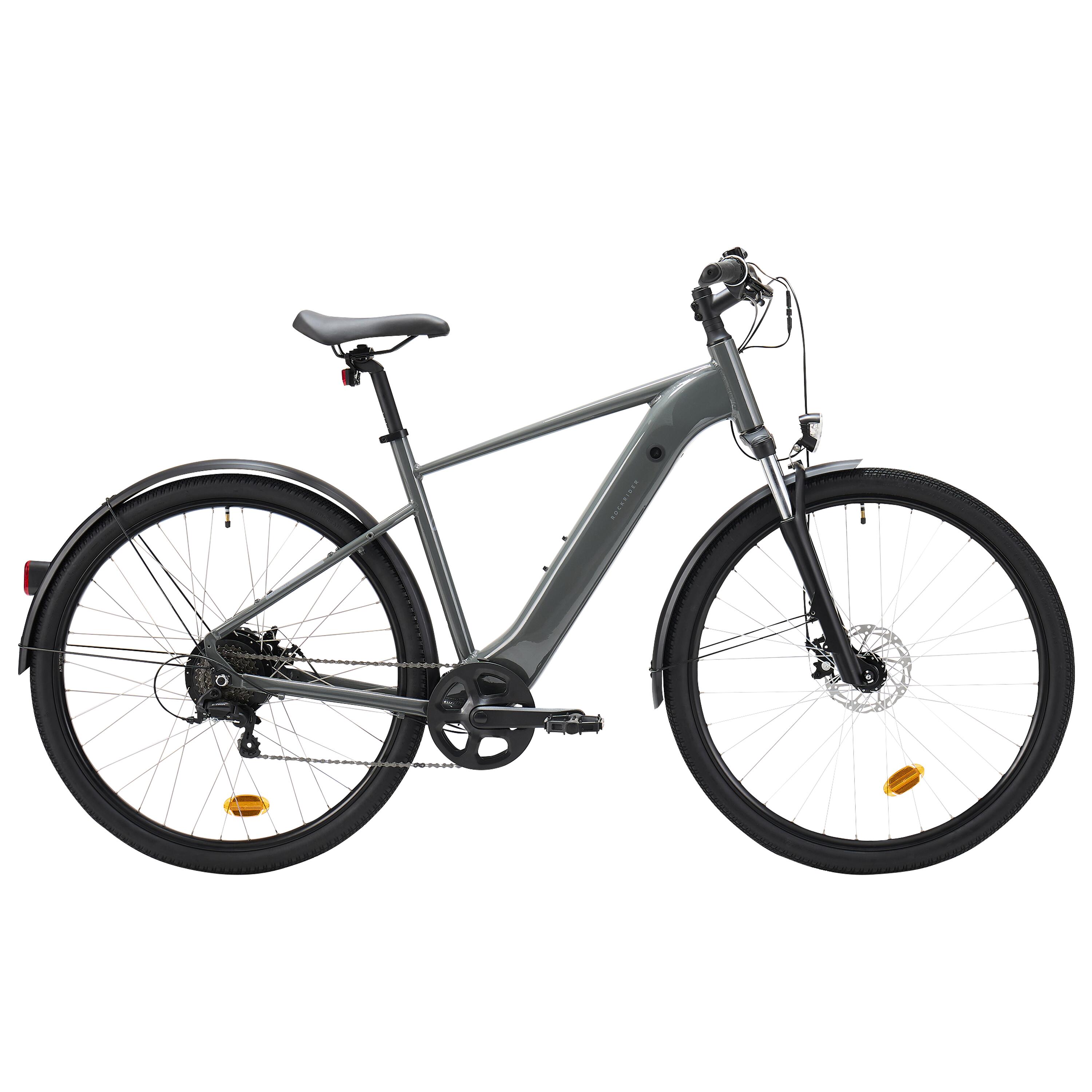 E-Bike SUV Trekkingrad 28 Zoll E-ACTV 100 HF anthrazitgrau - Decathlon