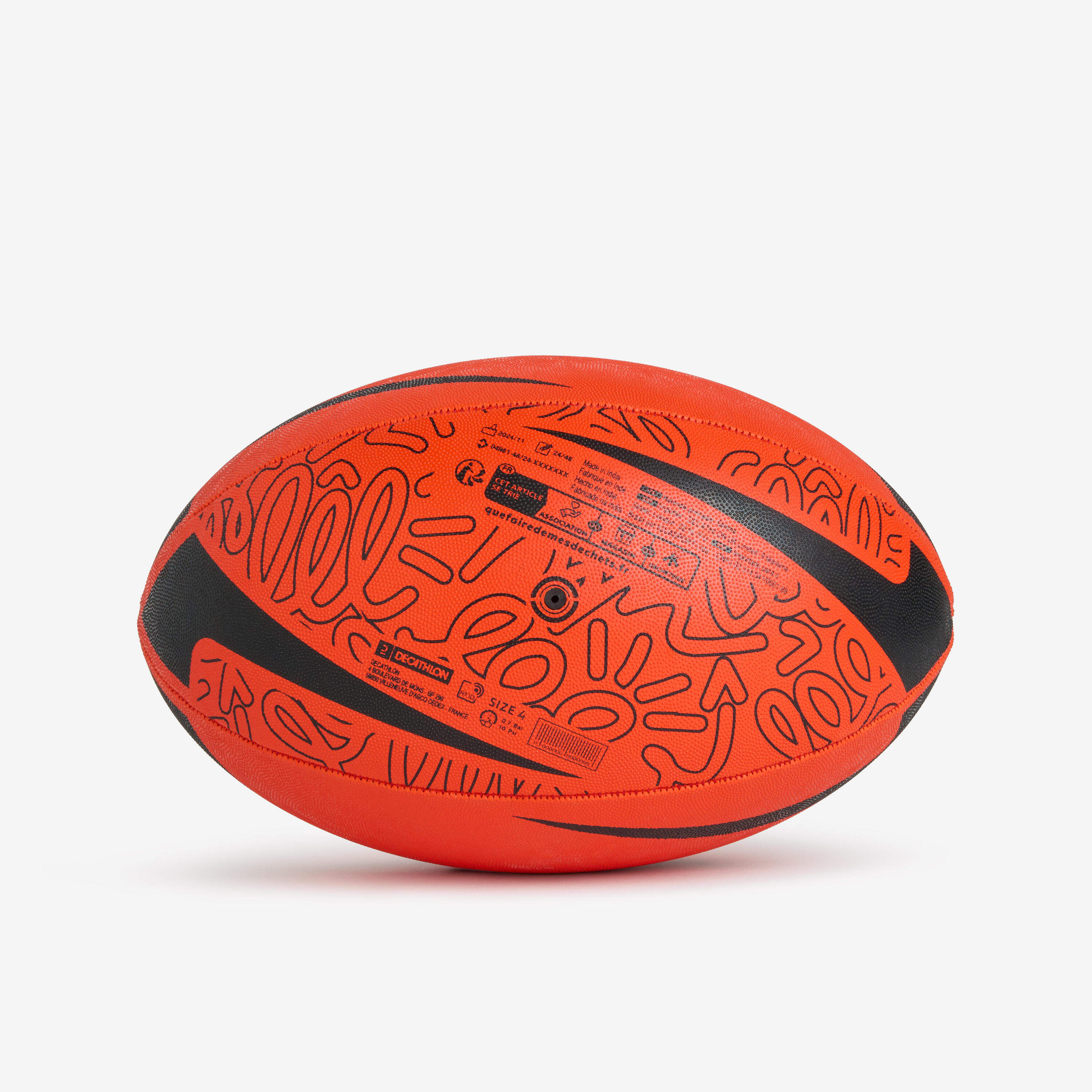Rugby Beginner Ball Size 4 - Orange 2/5