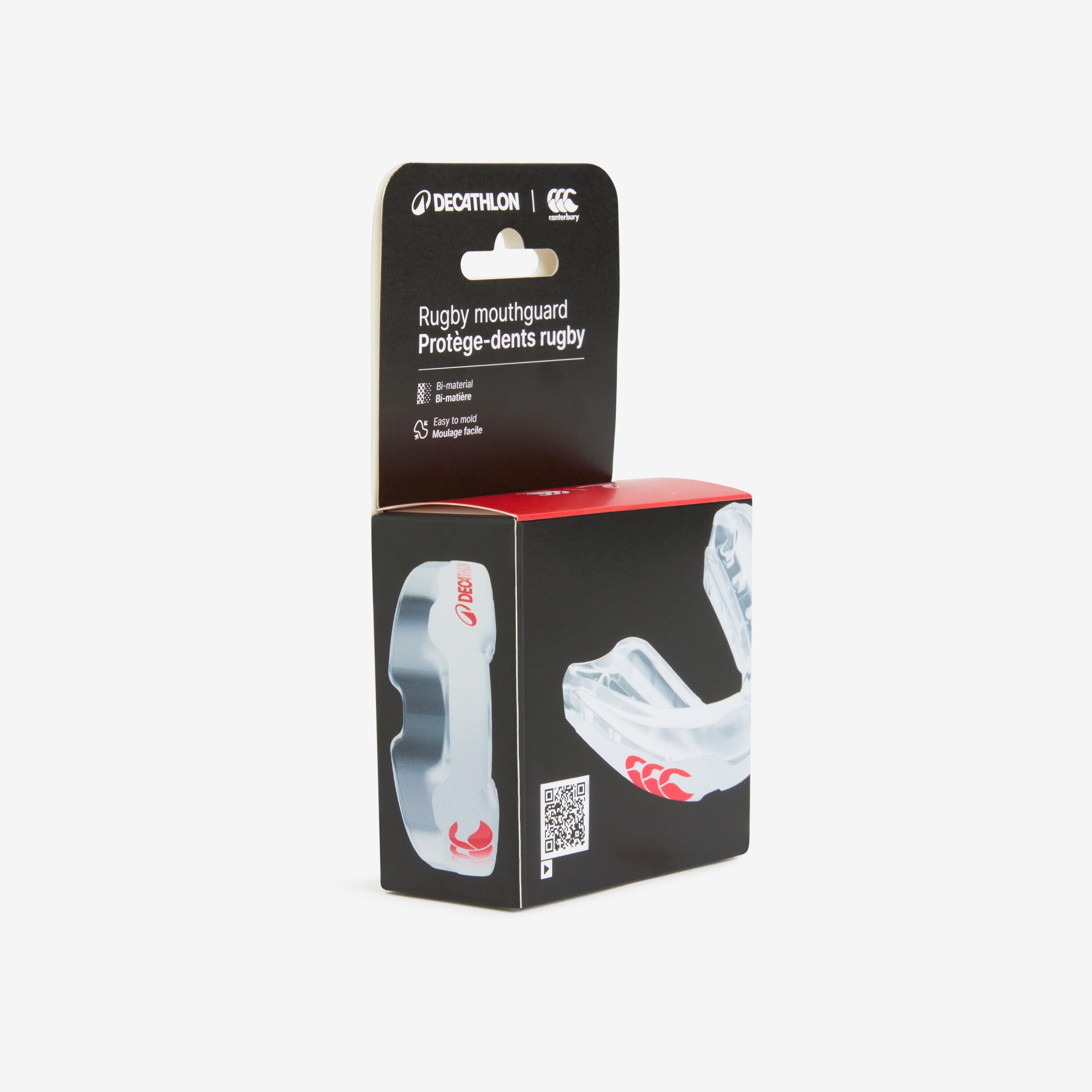Rugbybitje voor volwassenen MG500 wit/rood 4/6