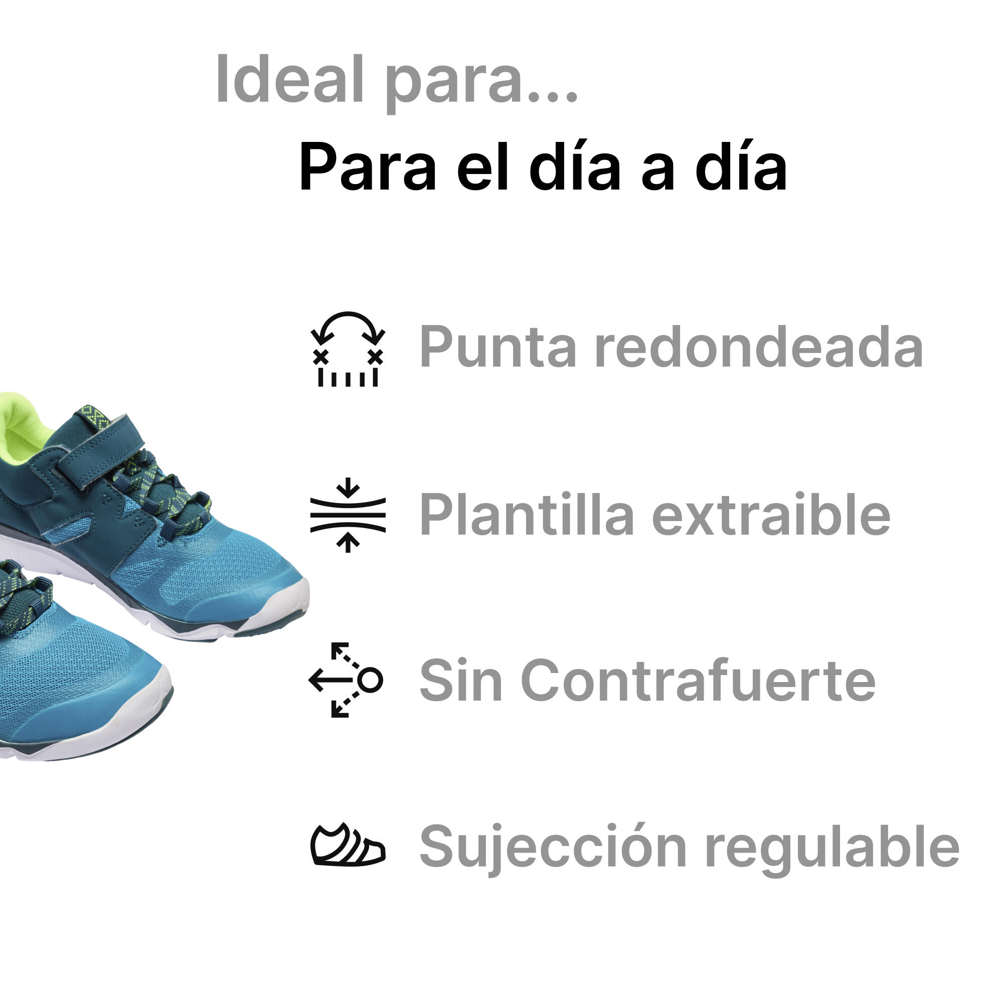 Zapatillas deportivas velcro Niños Nwefeel PW 540 azul del  26 al 36 2/7