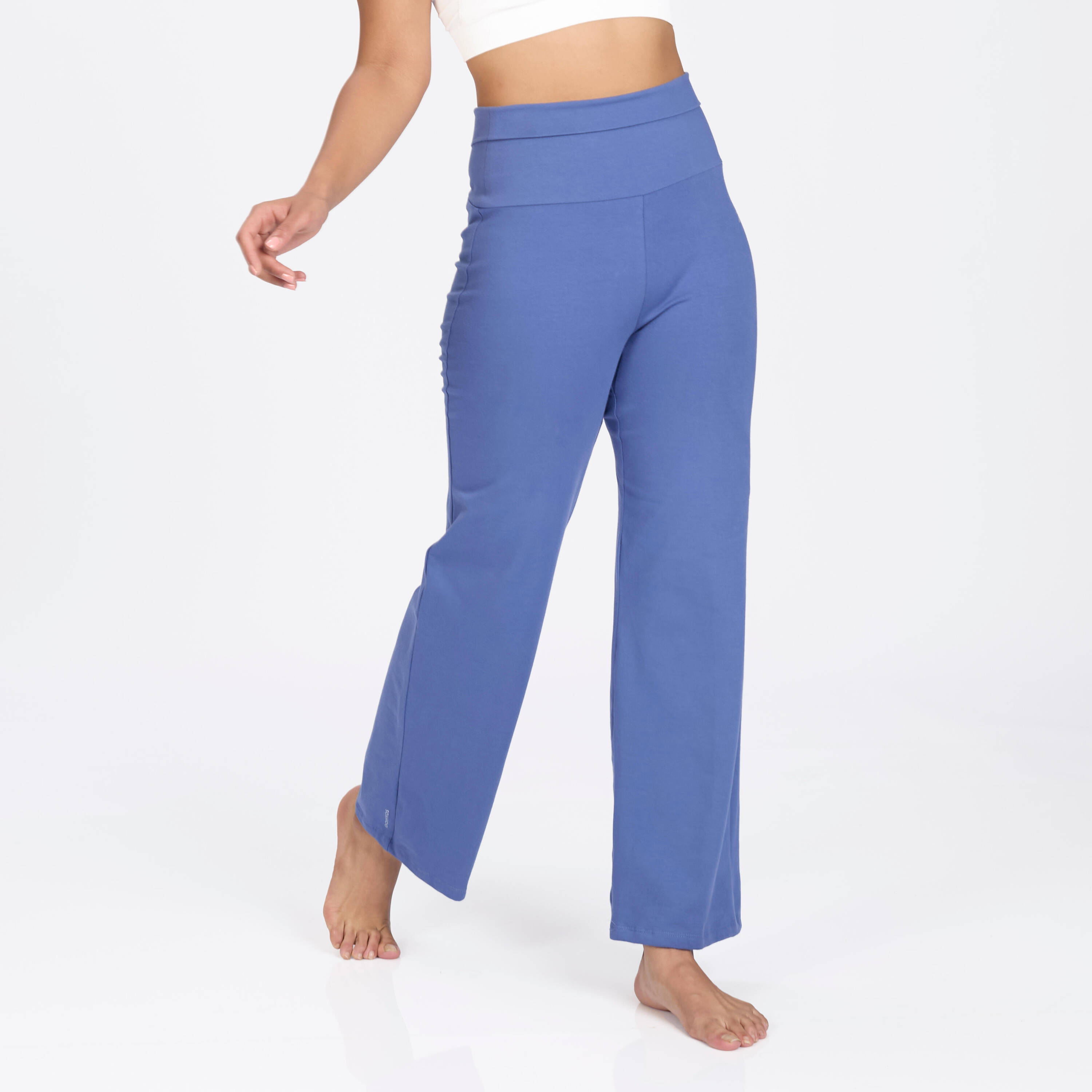 Women Yoga Pants, Stretchable, High-Waisted, Adjustable Fit, 500 - Comet Blue -  2
