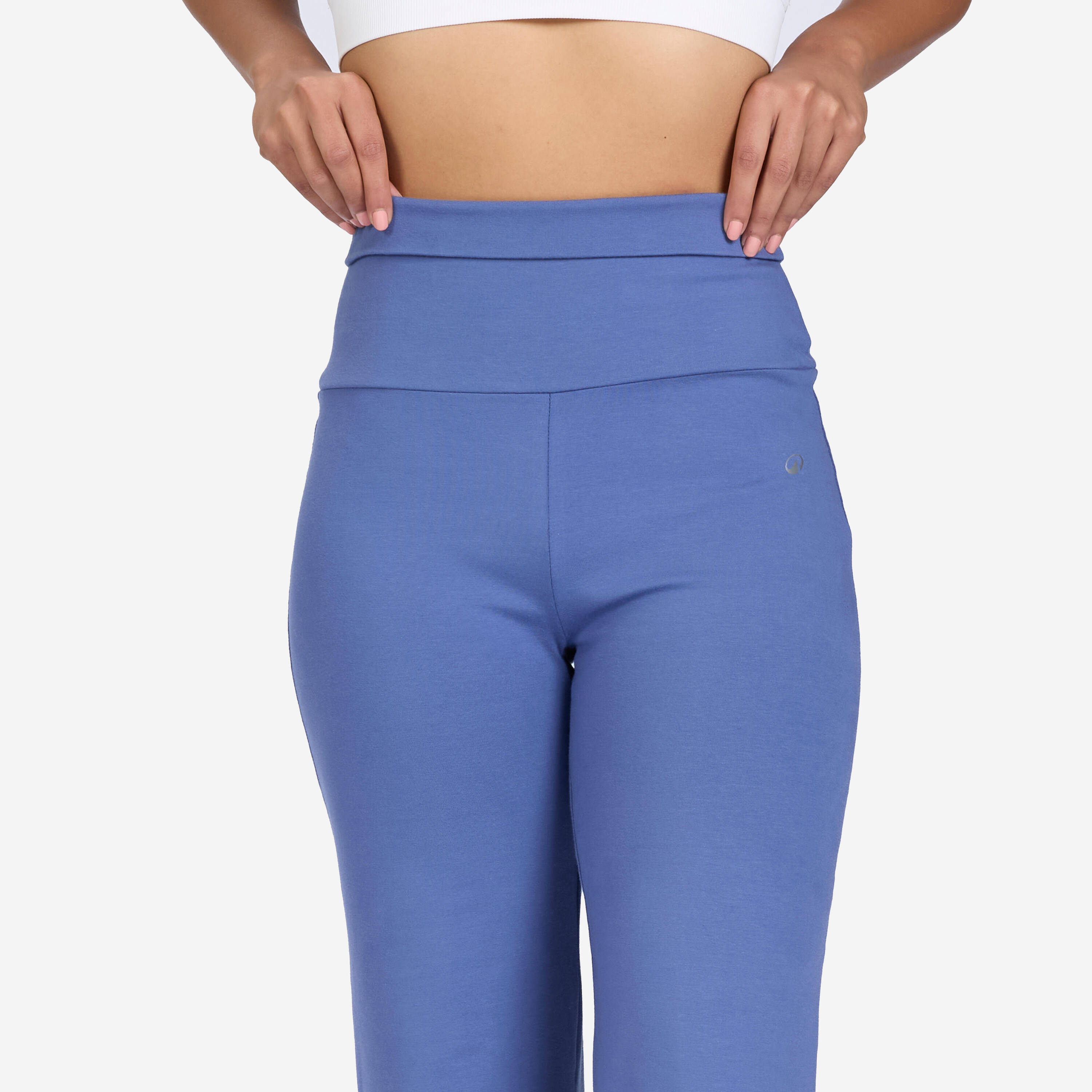 Women Yoga Pants, Stretchable, High-Waisted, Adjustable Fit, 500 - Comet Blue -  3