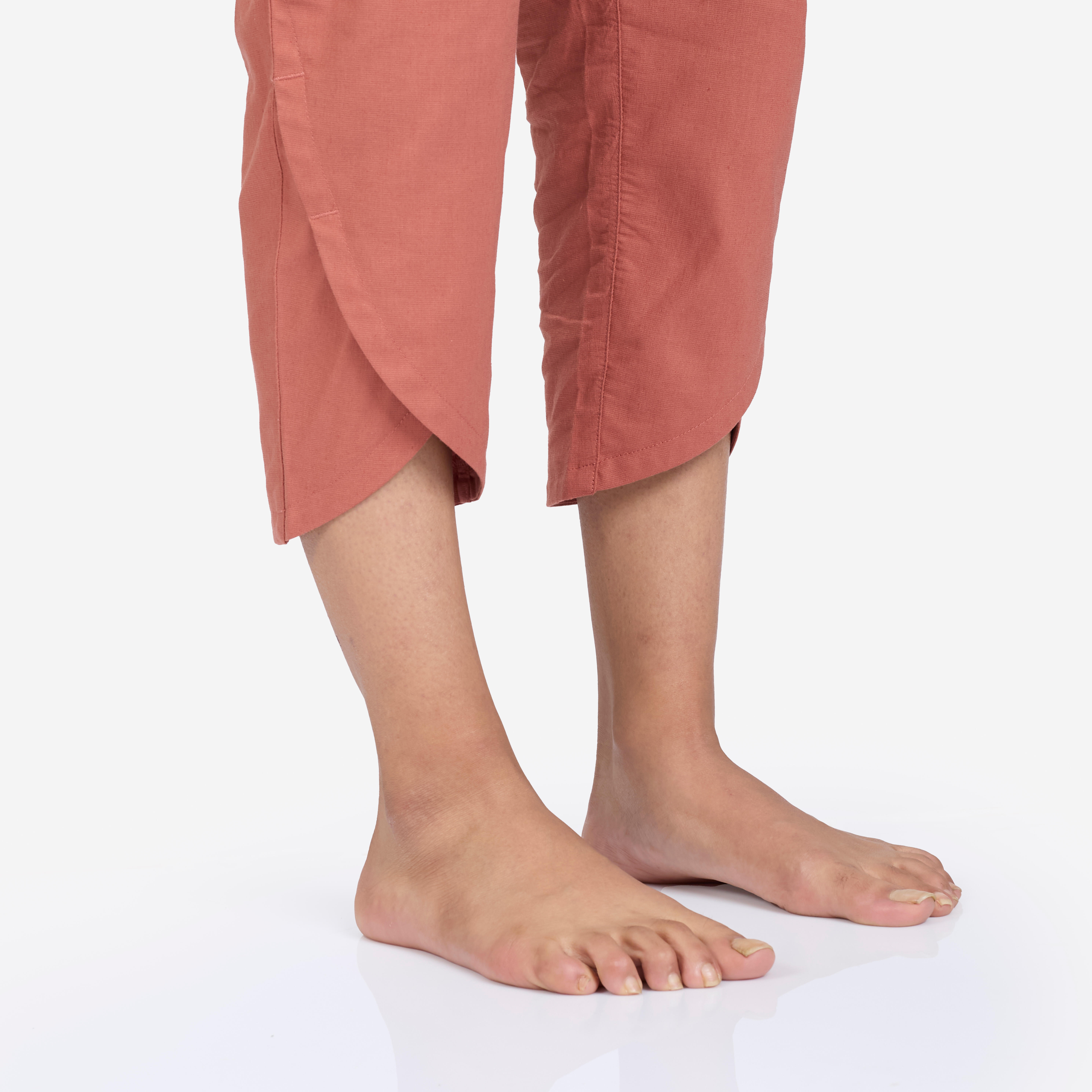 Dhoti Bottoms with High Waistbands for Women - Sepia Brown