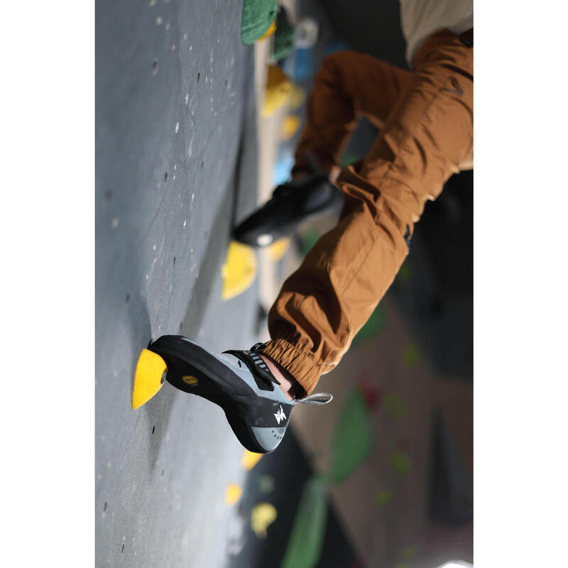 Chaussons d'escalade techniques et souples femme, Vertika Soft gris