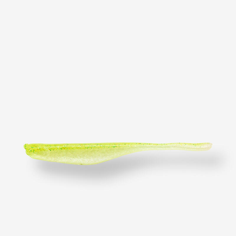 LEURRE SOUPLE FINESS AVEC ATTRACTANT WXM YUBARI FINSS 100 CHARTREUSE