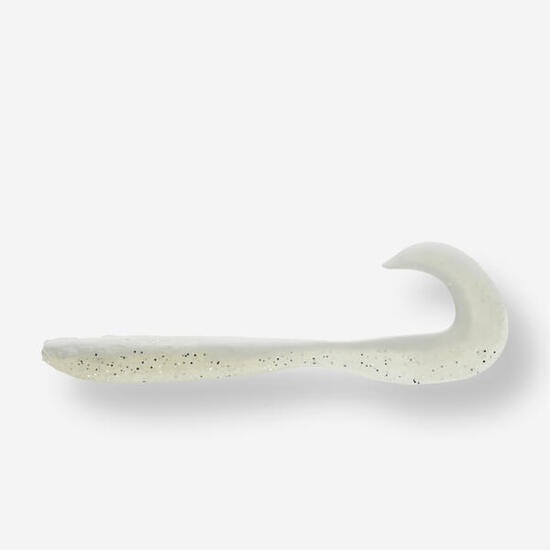 LEURRE SOUPLE VIRGULE GRUB AVEC ATTRACTANT WXM YUBARI GRB 130 BLANC