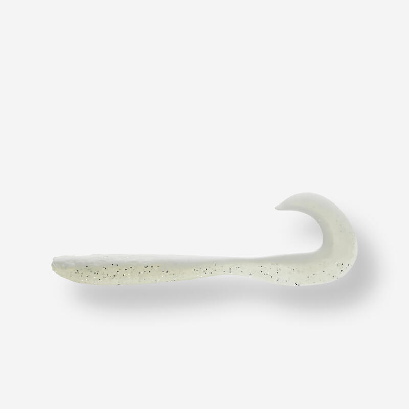LEURRE SOUPLE VIRGULE GRUB AVEC ATTRACTANT WXM YUBARI GRB 60 BLANC