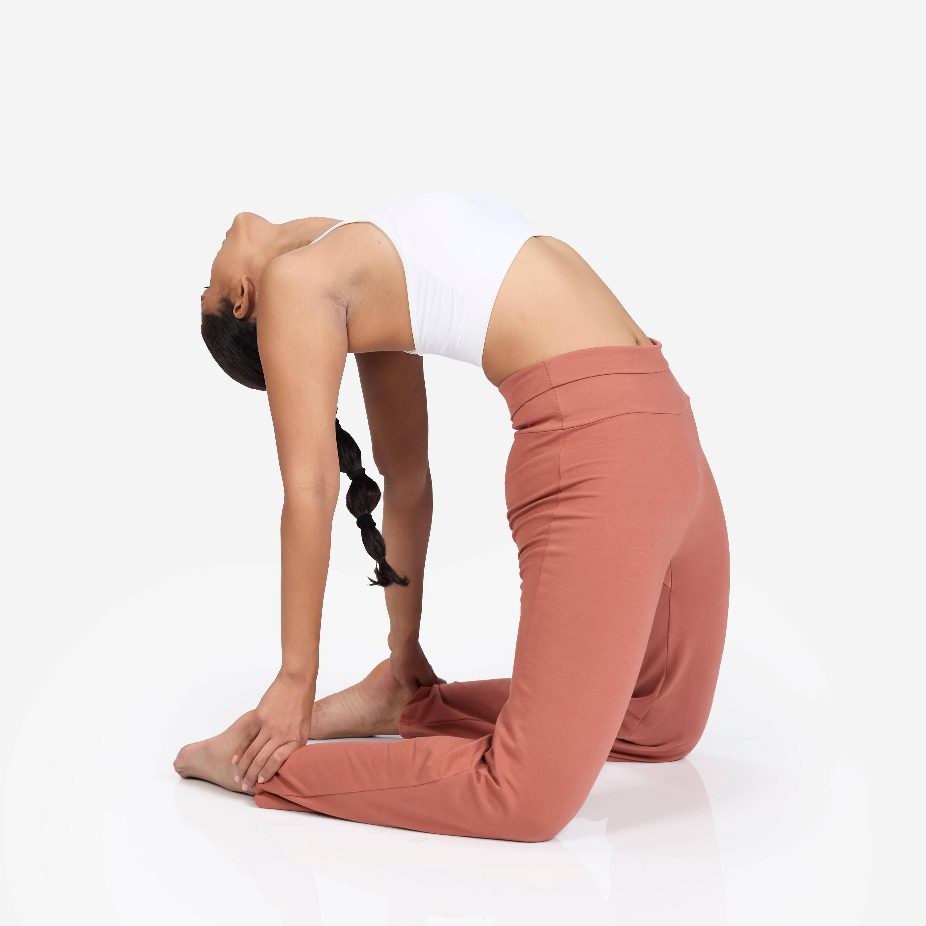 Women Yoga Pants, Stretchable, High-Waisted, Adjustable Fit, 500 - Sepia Brown -  4