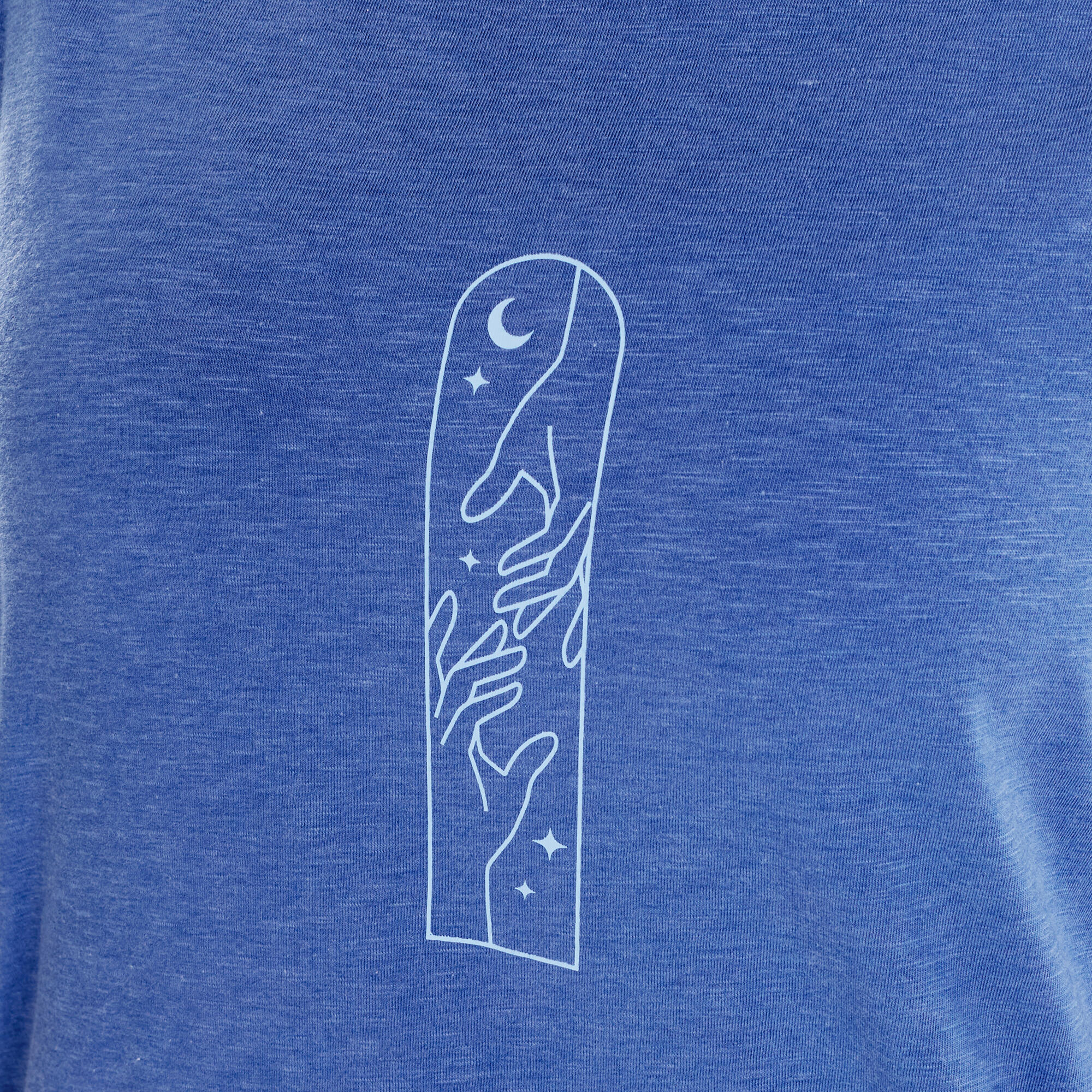 Crew Neck Soft Yoga Women's Kurti - Comet Blue