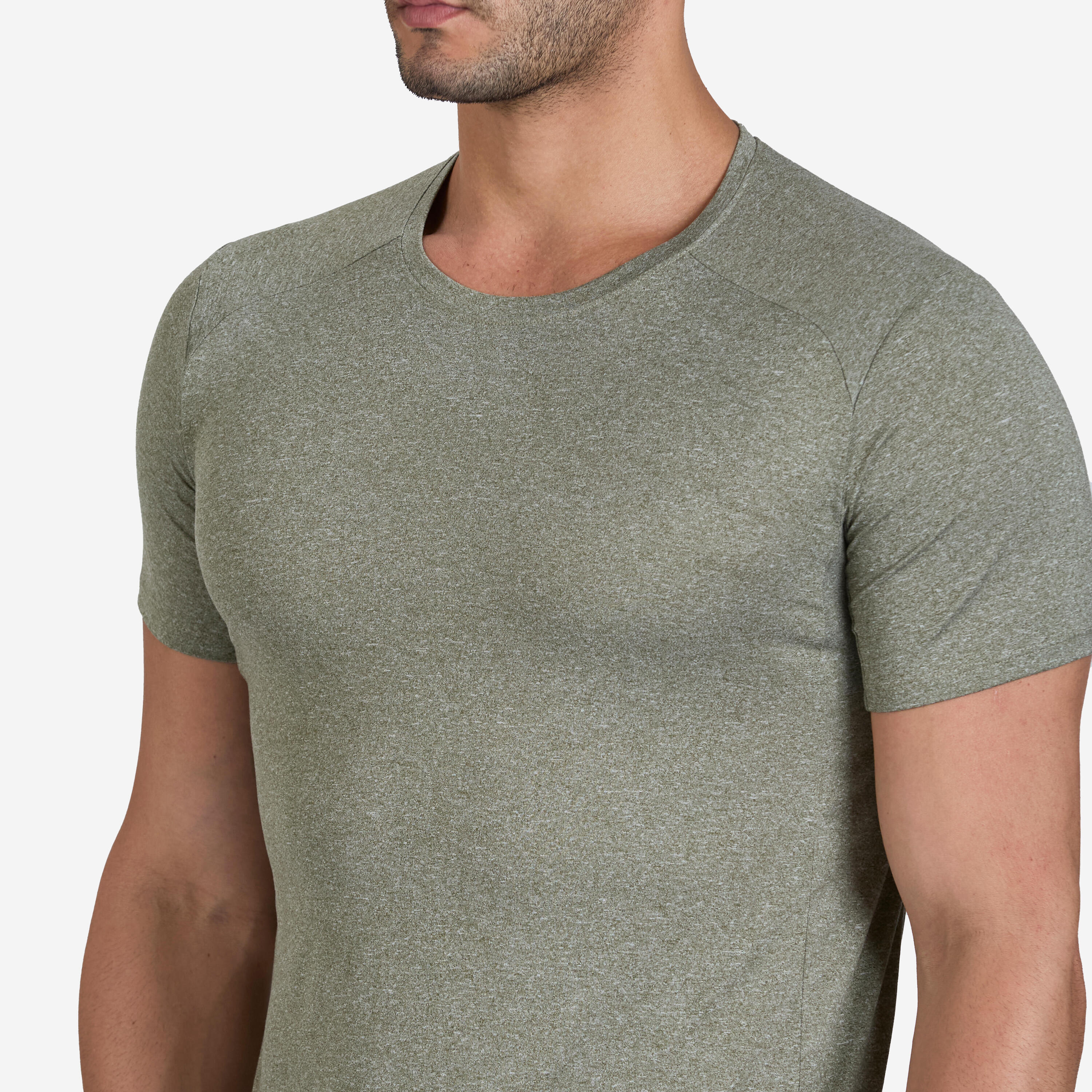 T-shirt d’entraînement respirant à col rond homme, 100 2/5